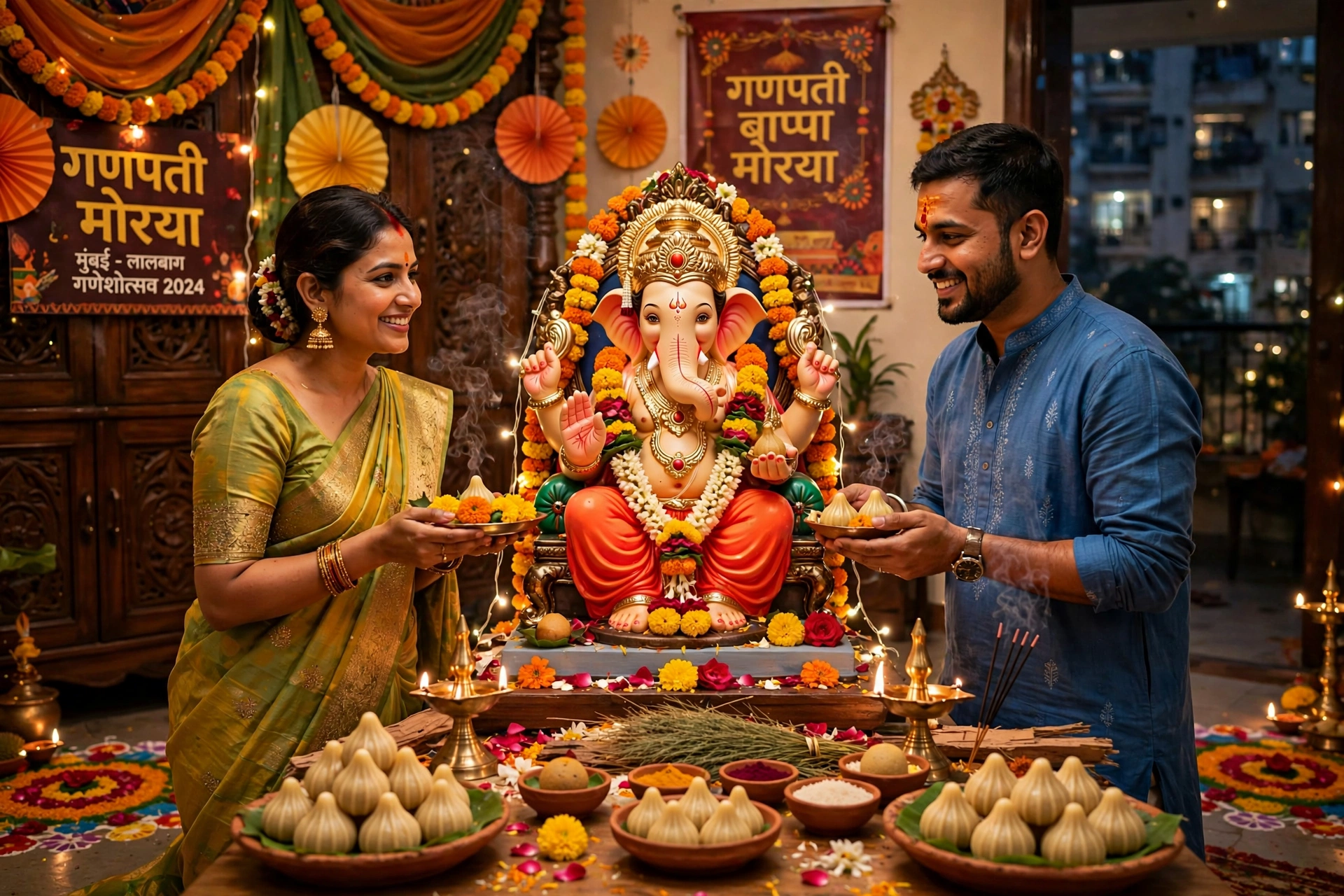 Ganesh Chaturthi Couple