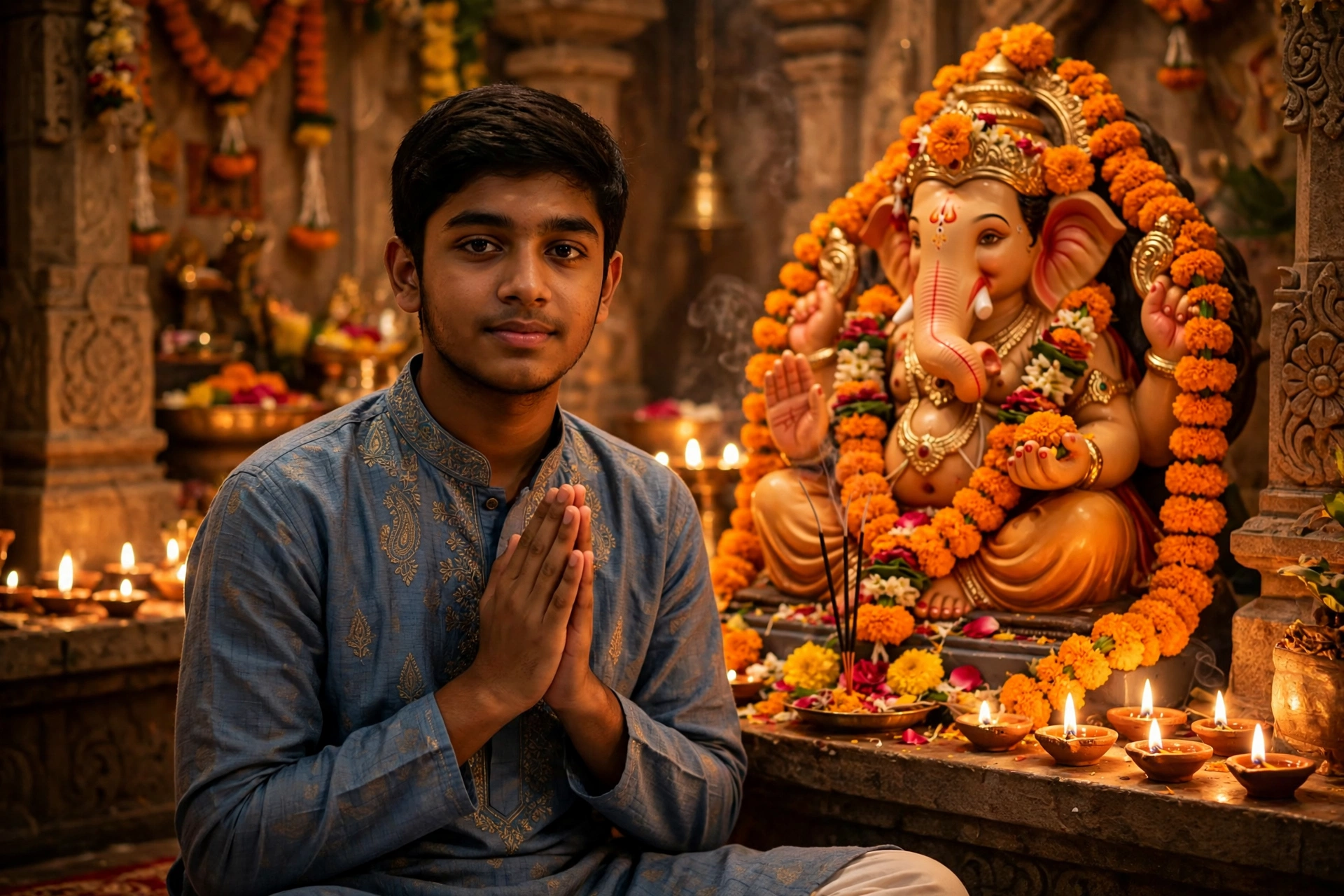 Ganesh Chaturthi Prayer Portrait