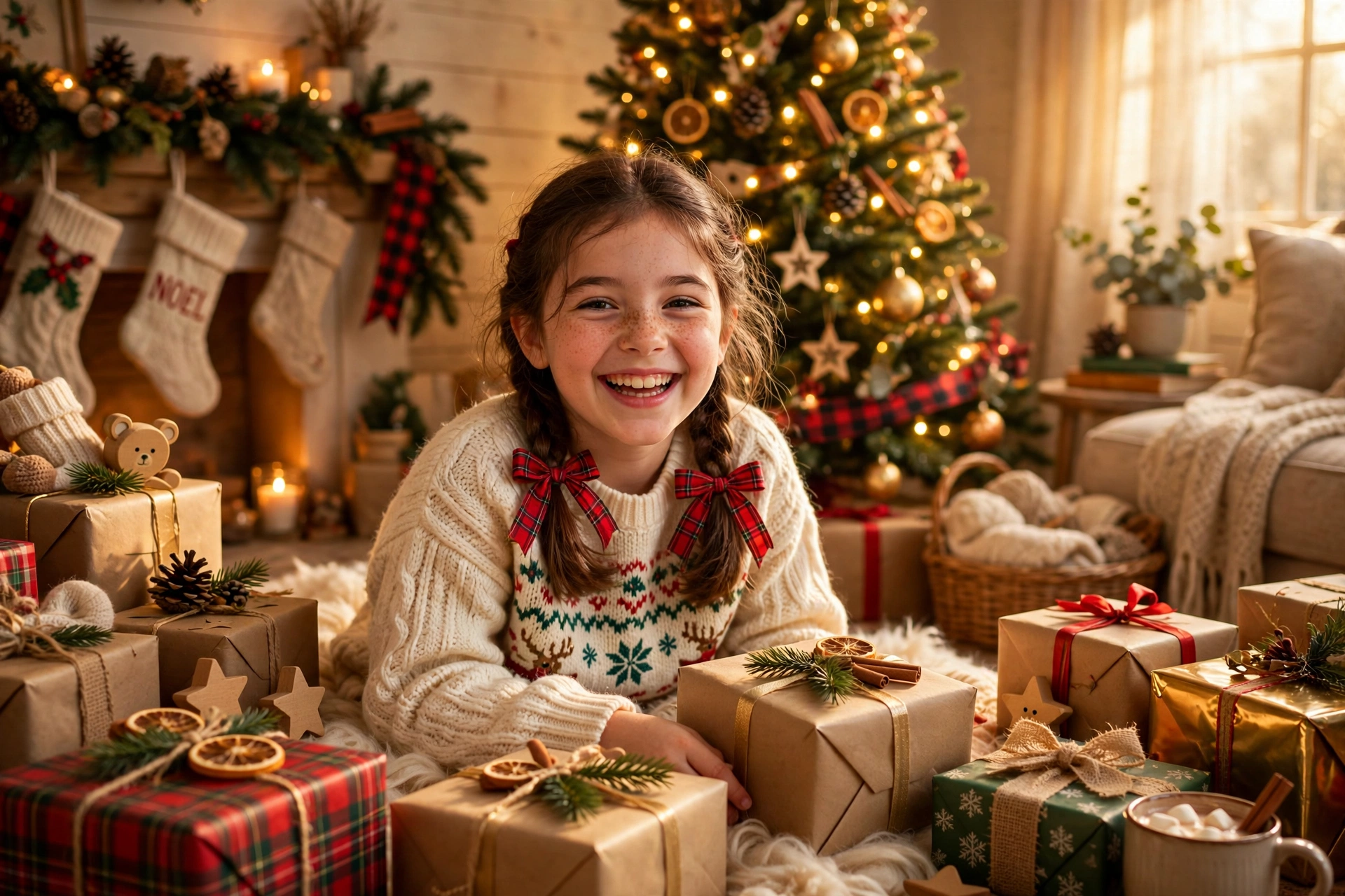 Girl Christmas Morning