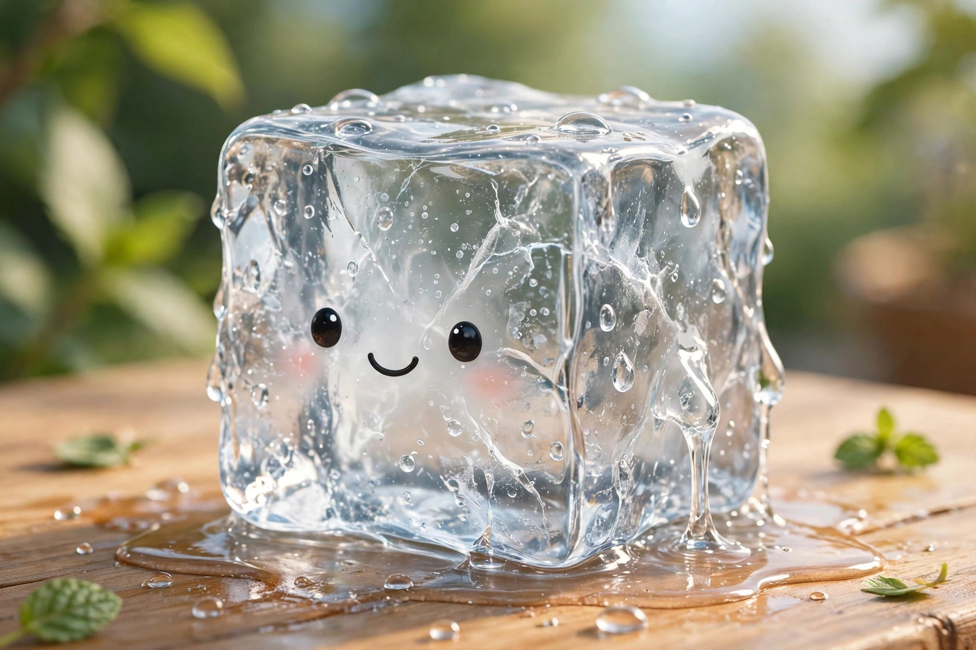 Glossy Ice Cube Character