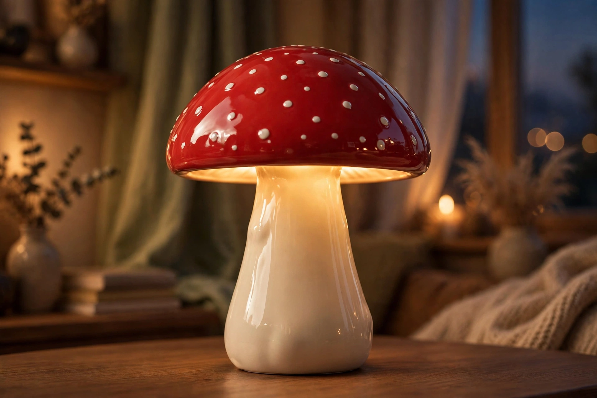 Glossy Mushroom Lamp