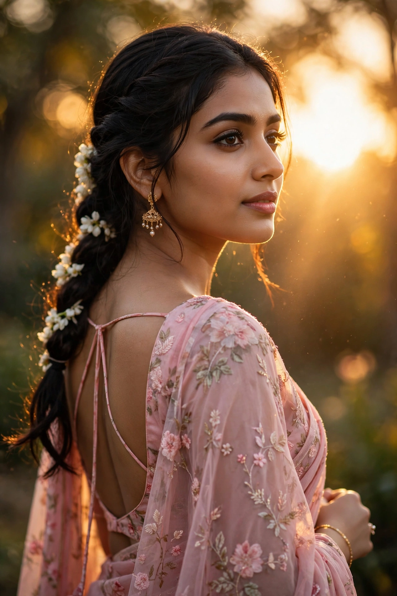 Golden Hour Saree Portrait