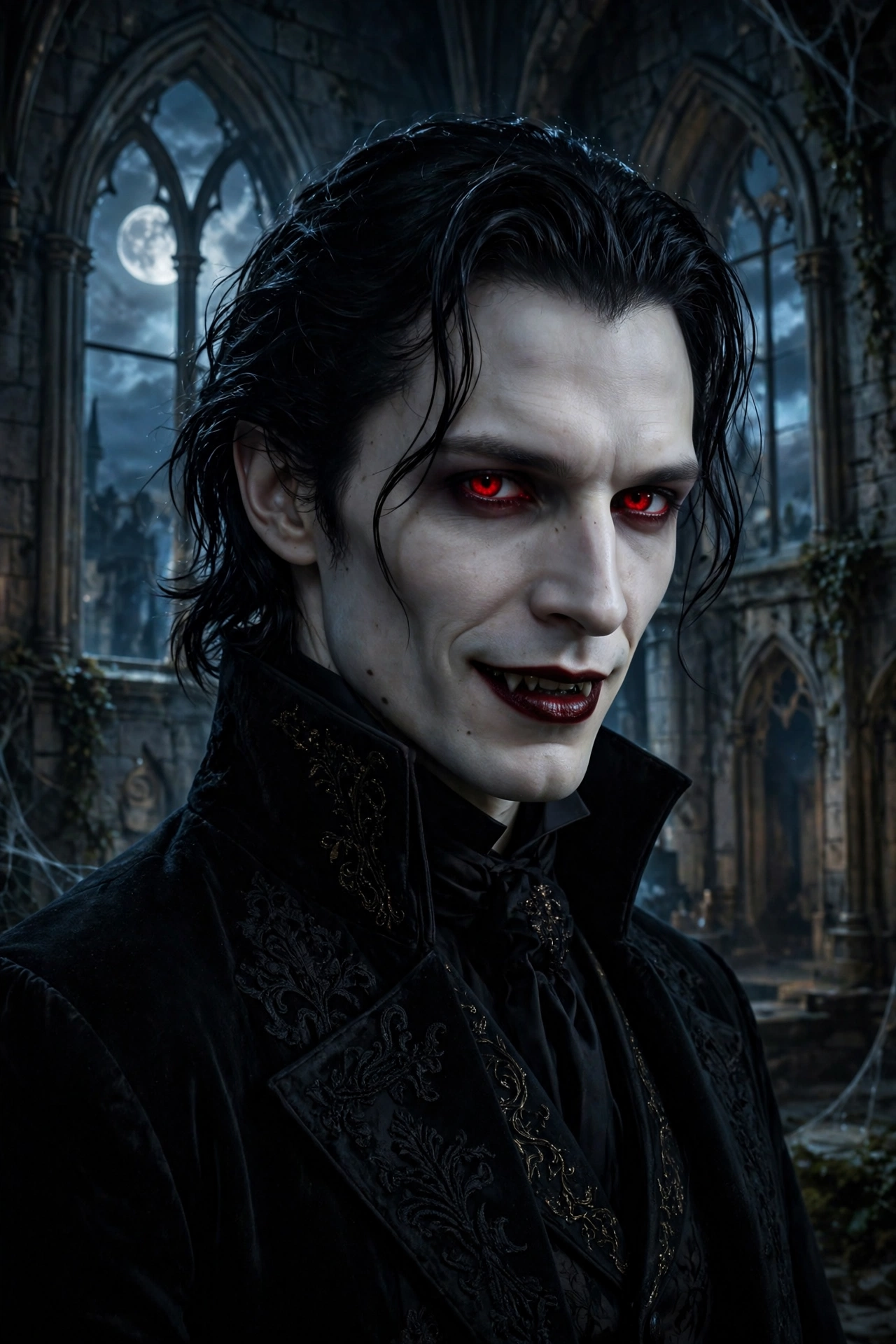 Halloween Vampire Portrait AI Prompt