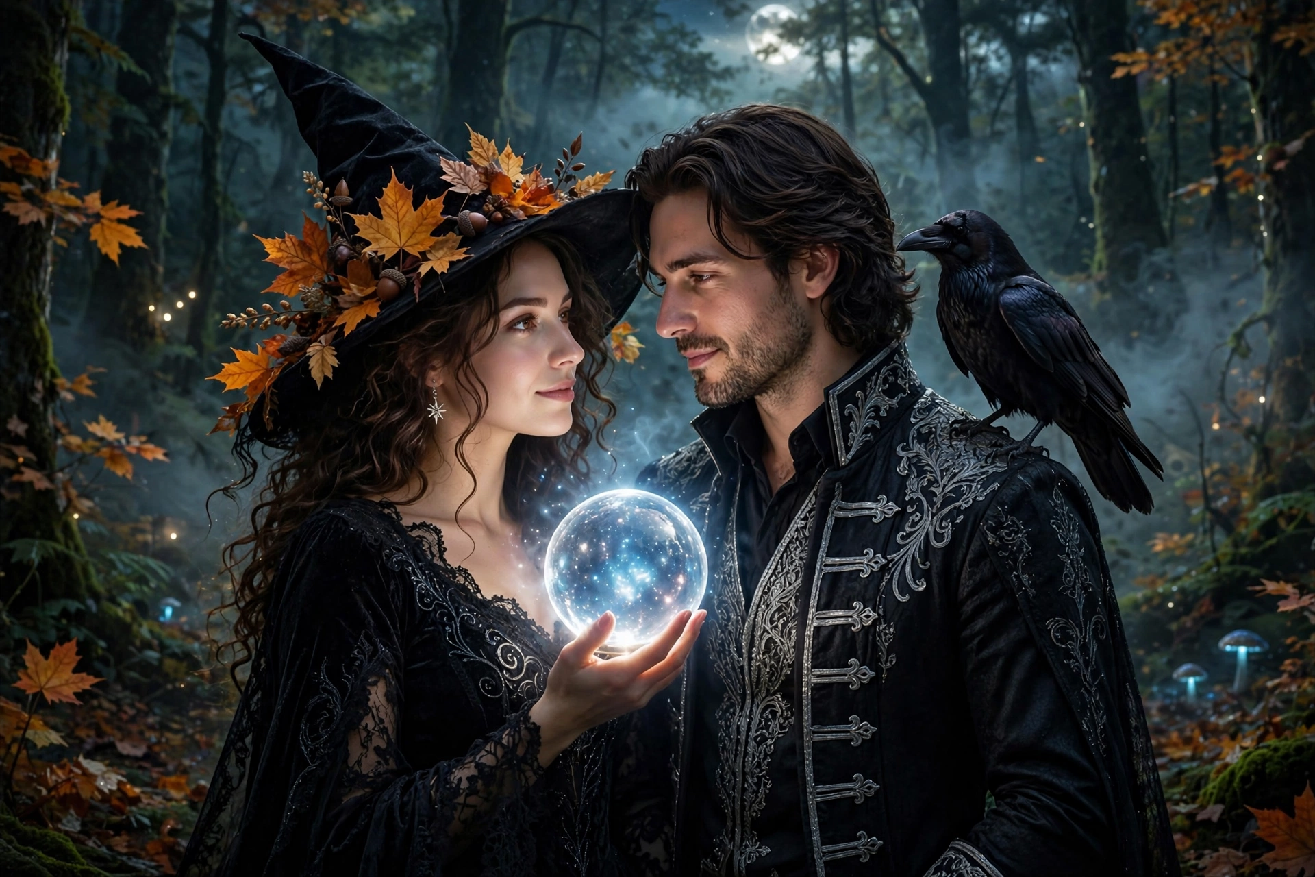 Halloween Witch Couple AI Prompt