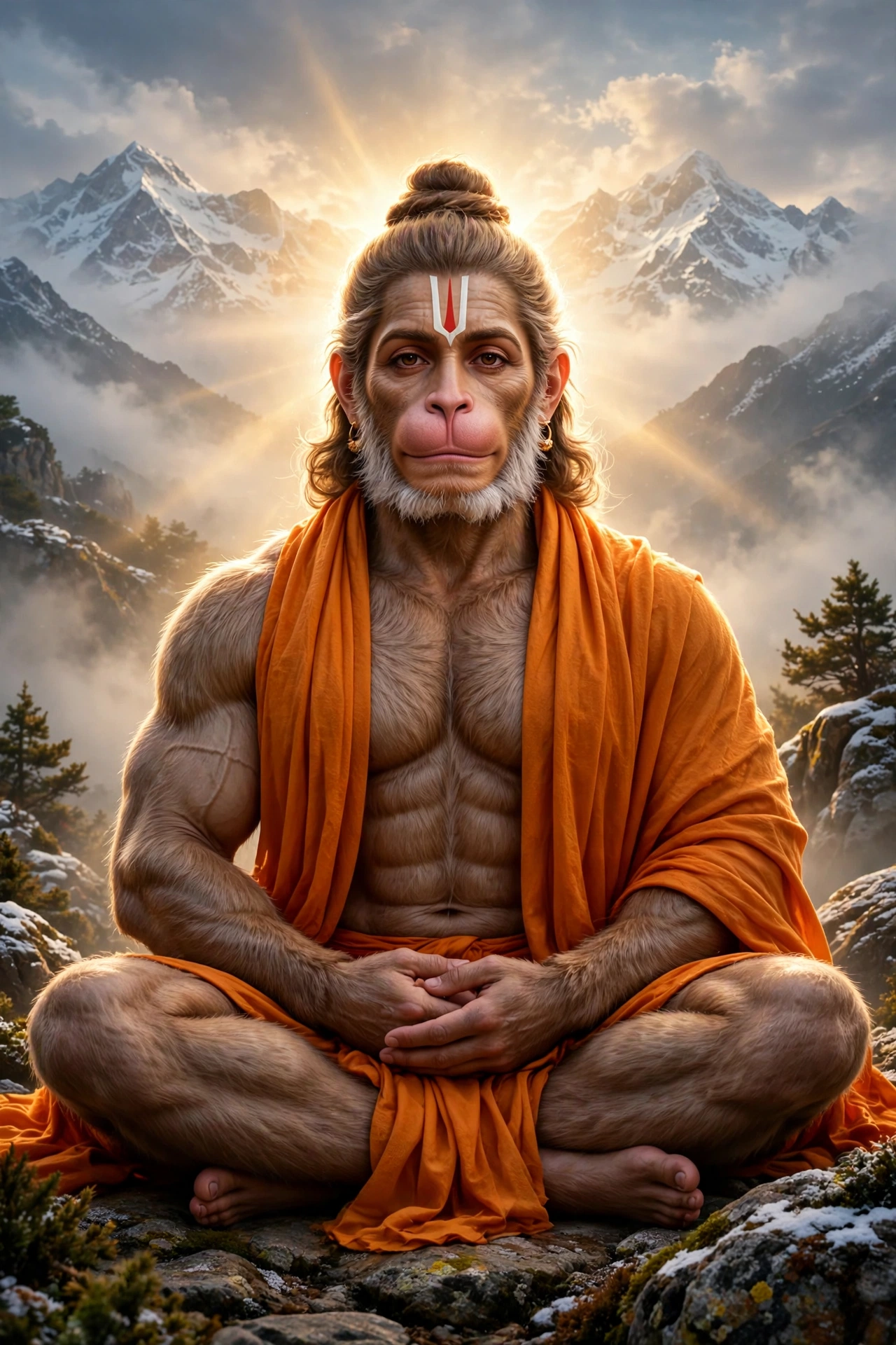 Hanuman Himalaya Blessing Portrait