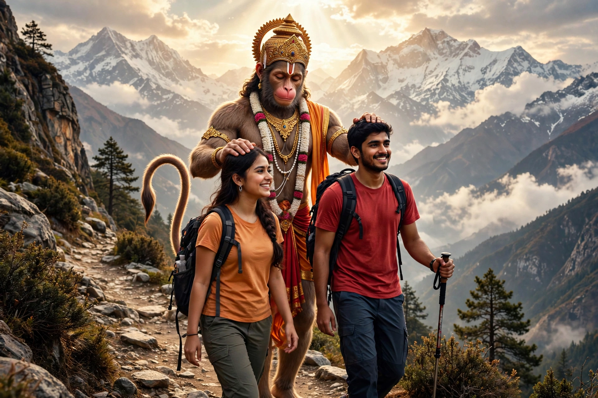 Hanuman Mountain Couple Portrait