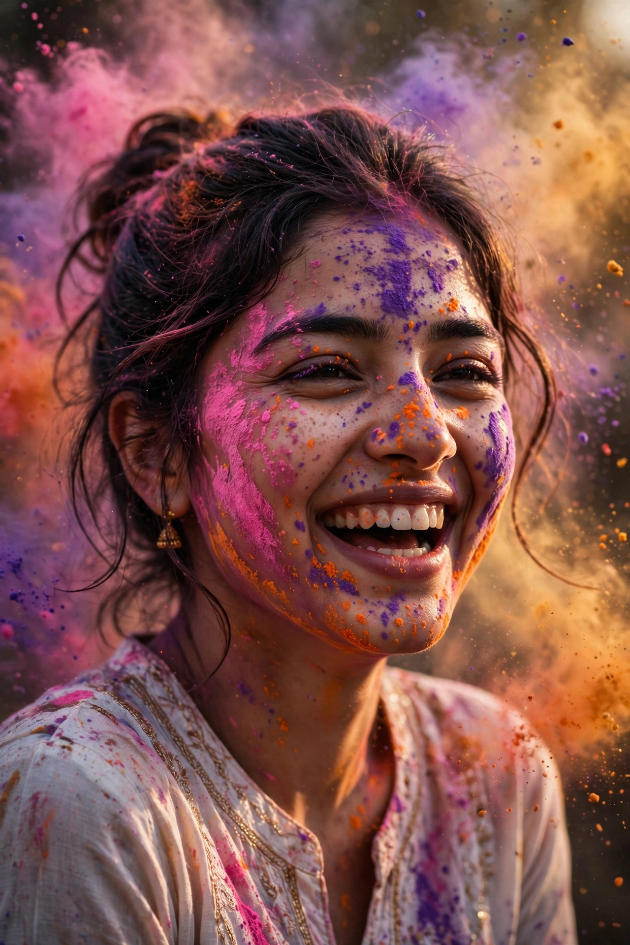 Holi Celebration Portrait