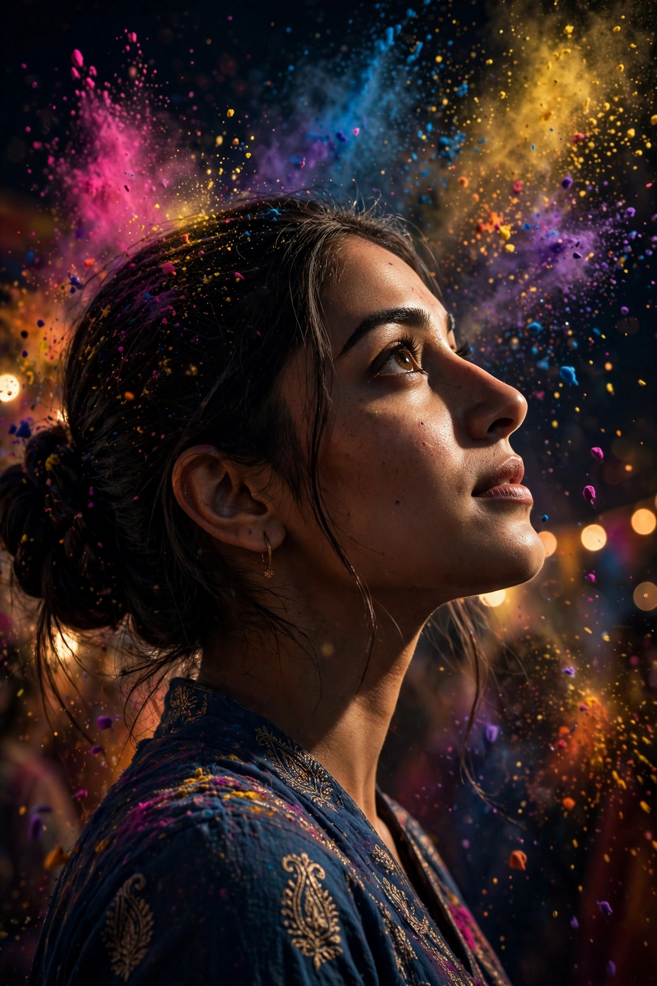 Holi Night Portrait