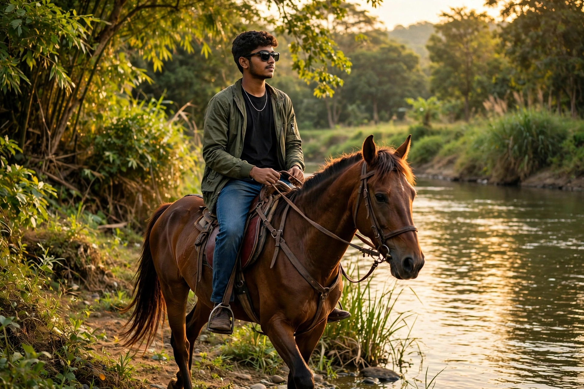 Horse Riding by the River