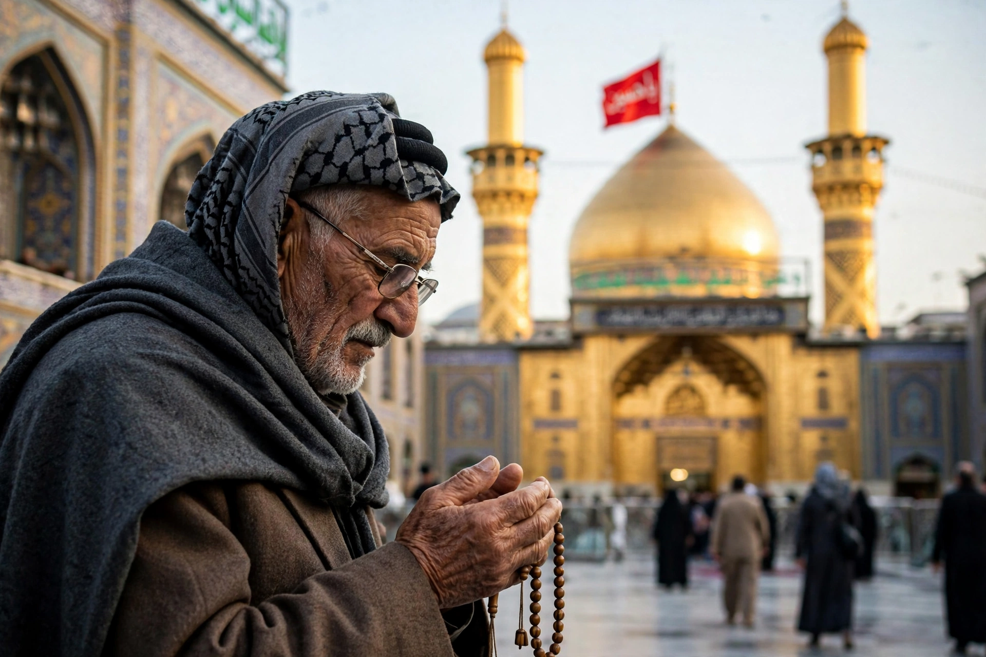 Imam Hussain Shrine Elderly Man