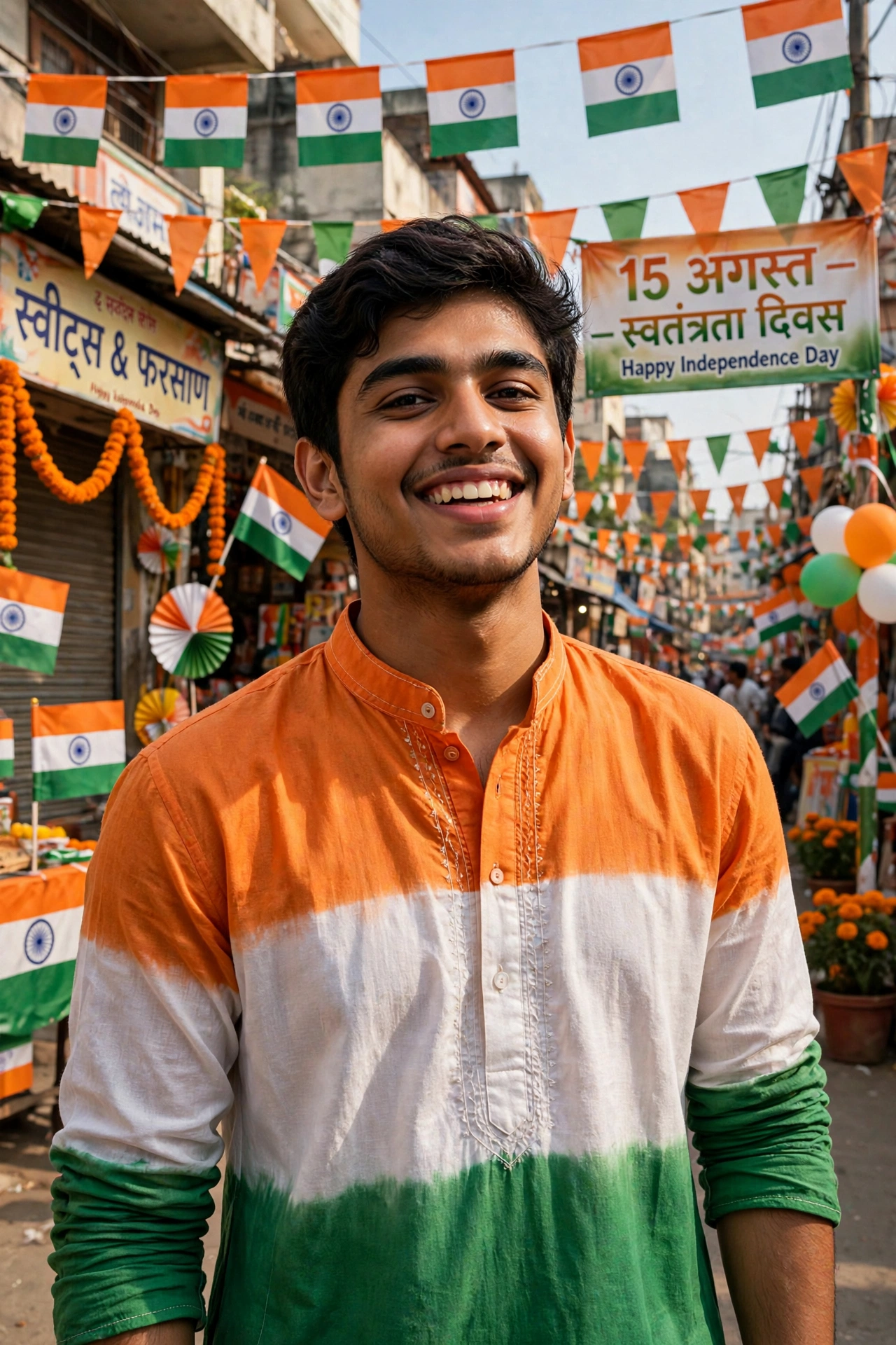 Independence Day Ajay Traditional Outfit Prompt