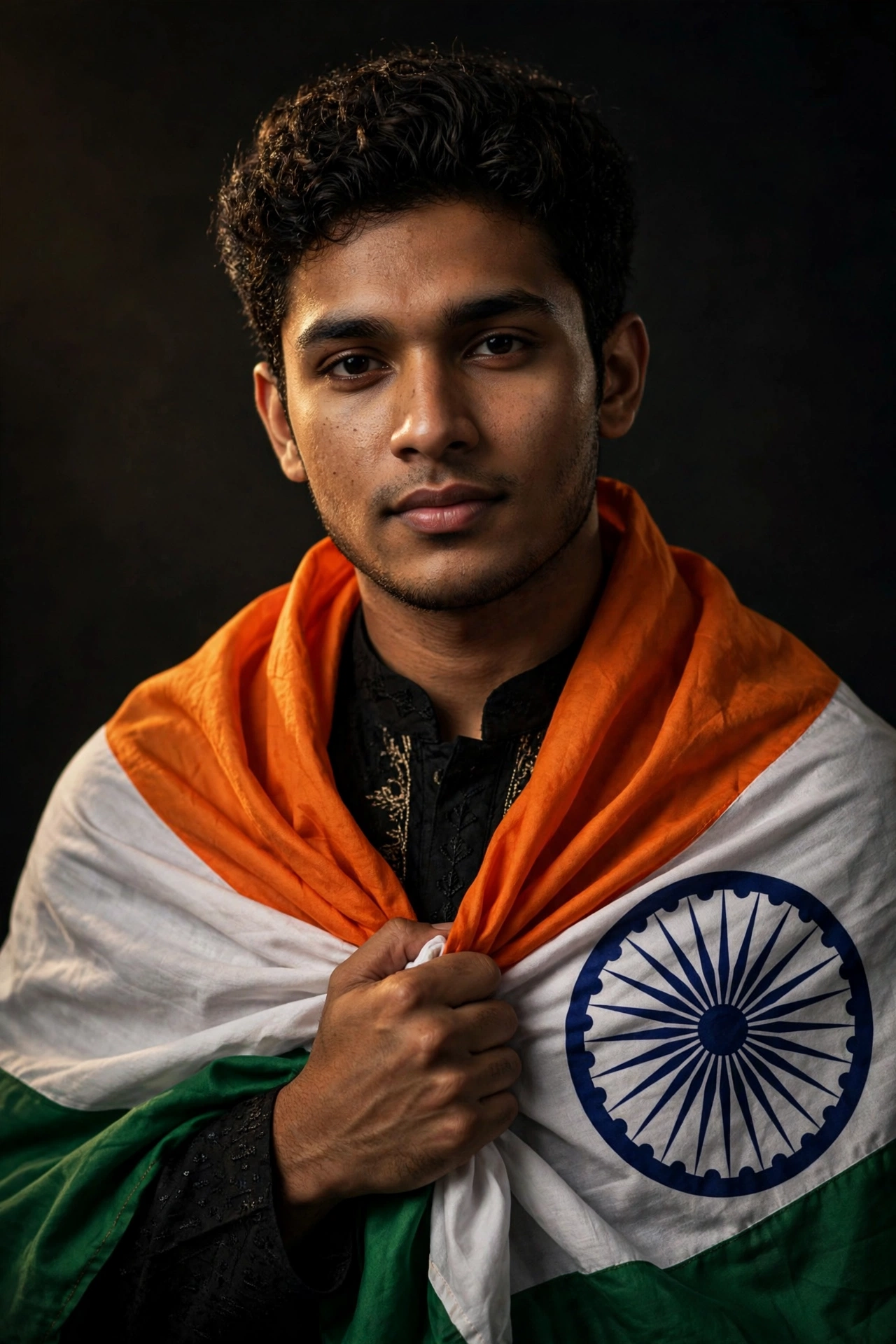 Independence Day Flag Wrap Portrait Prompt