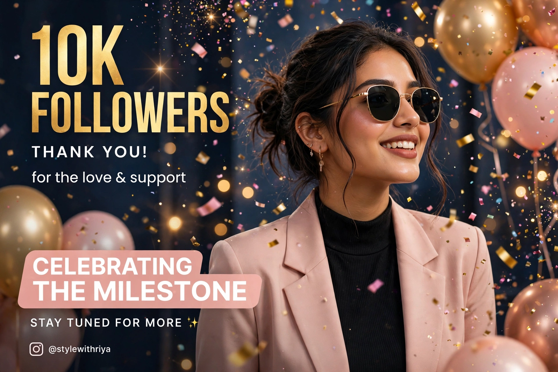 Instagram Milestone Celebration Poster Prompt