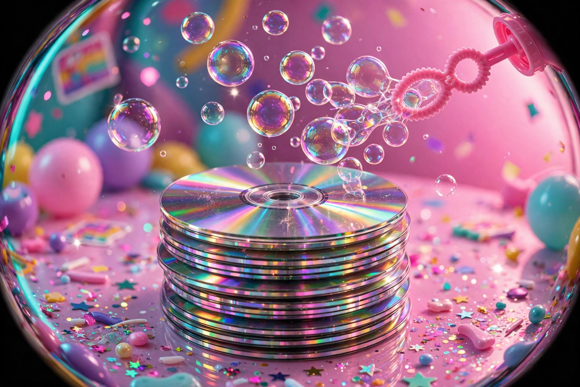 Iridescent CD Stack