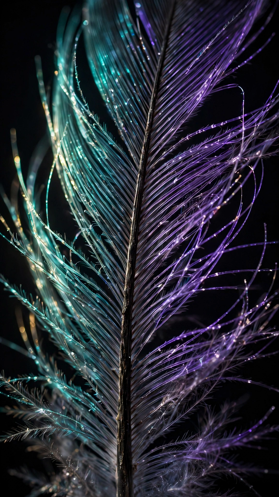 Iridescent Feather Macro
