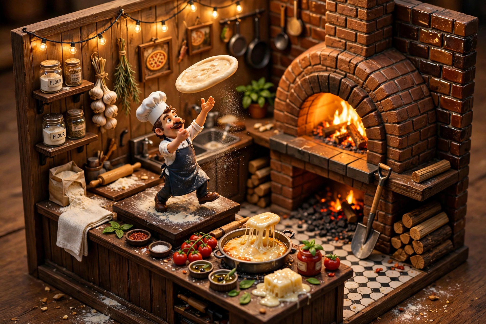 Isometric Pizza Kitchen