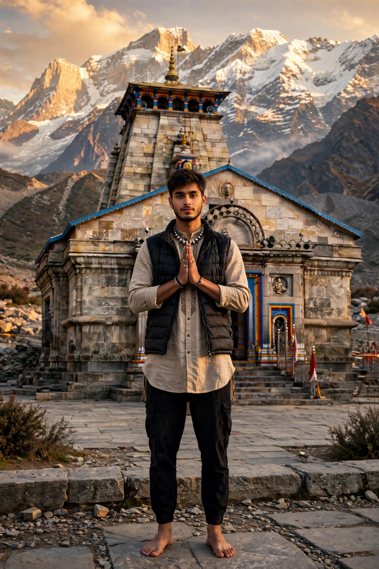Kedarnath Couple Prayer Portrait