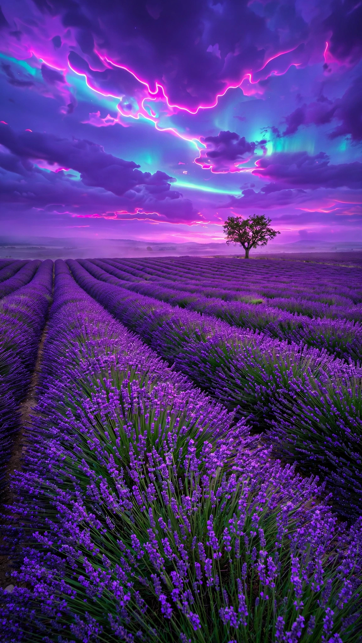 Lavender Field Dusk
