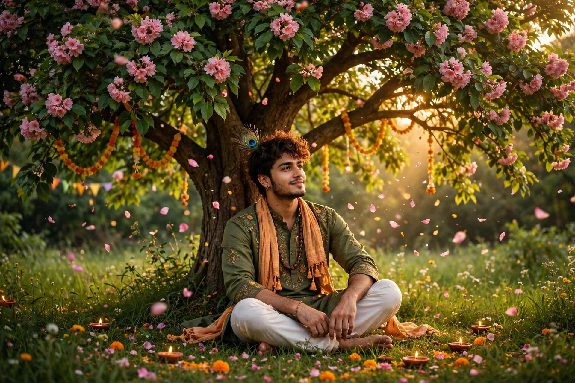 Little Krishna Tree Scene