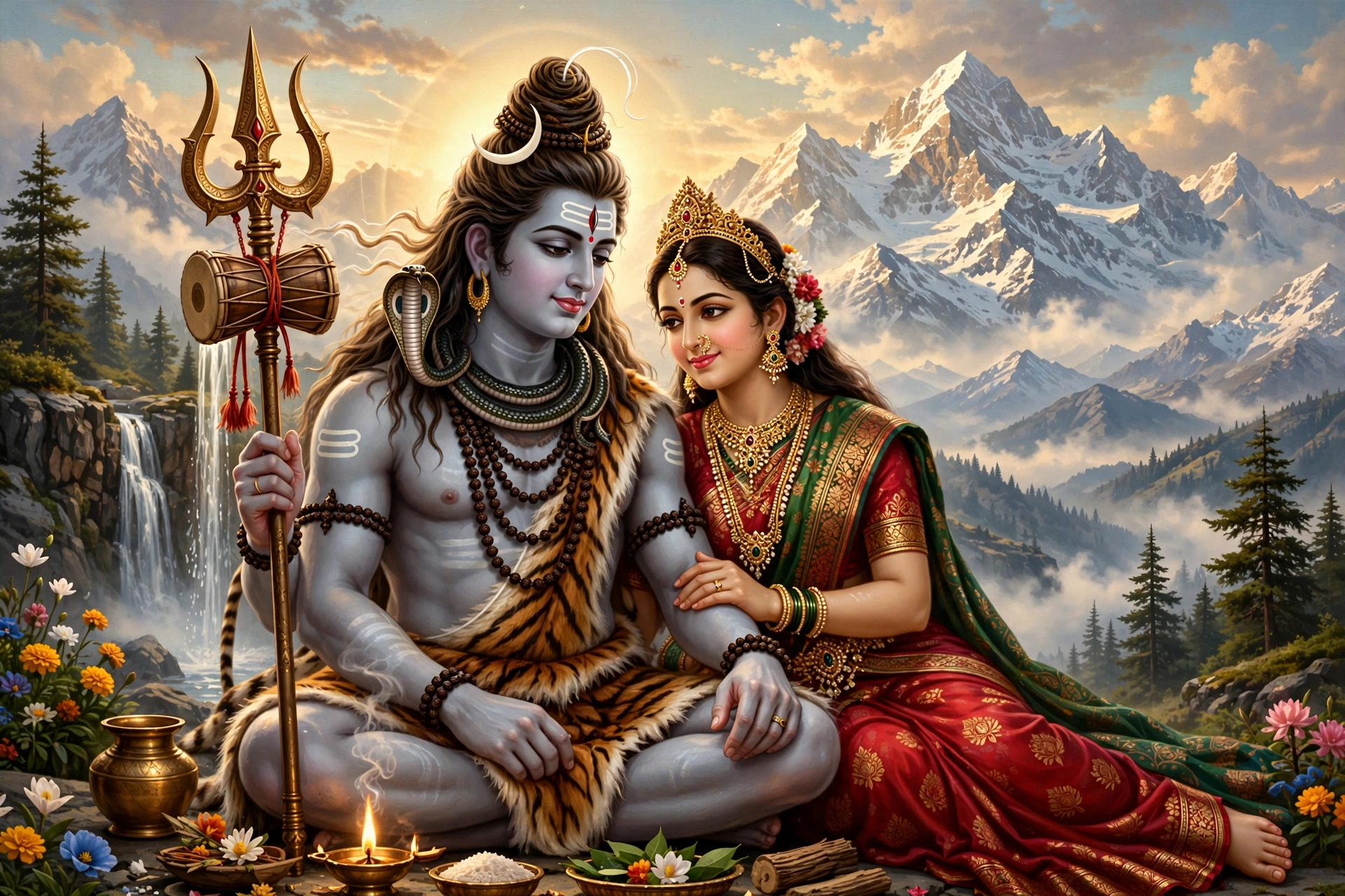 Lord Shiva Couple Art