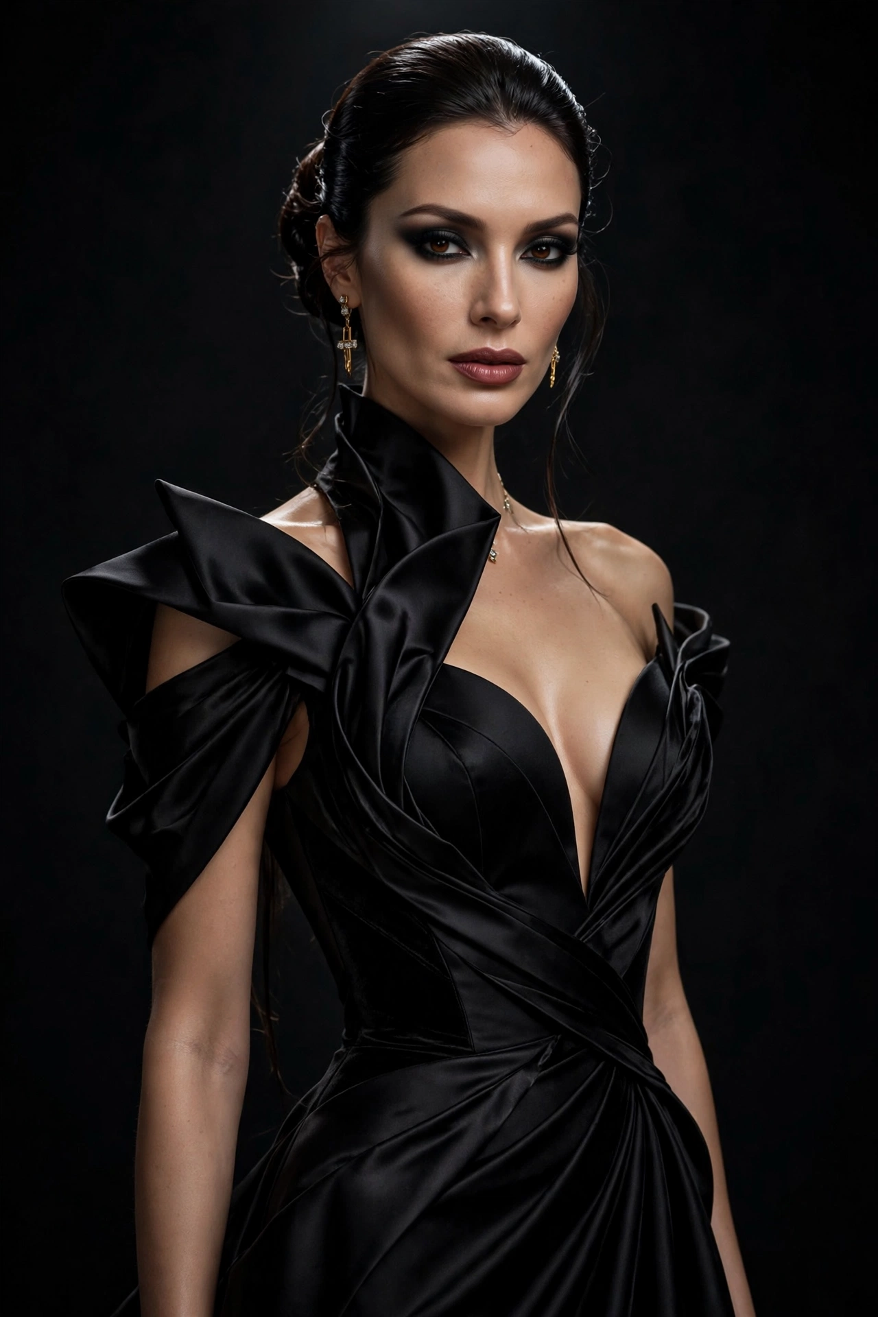Luxury Black Fashion Portrait