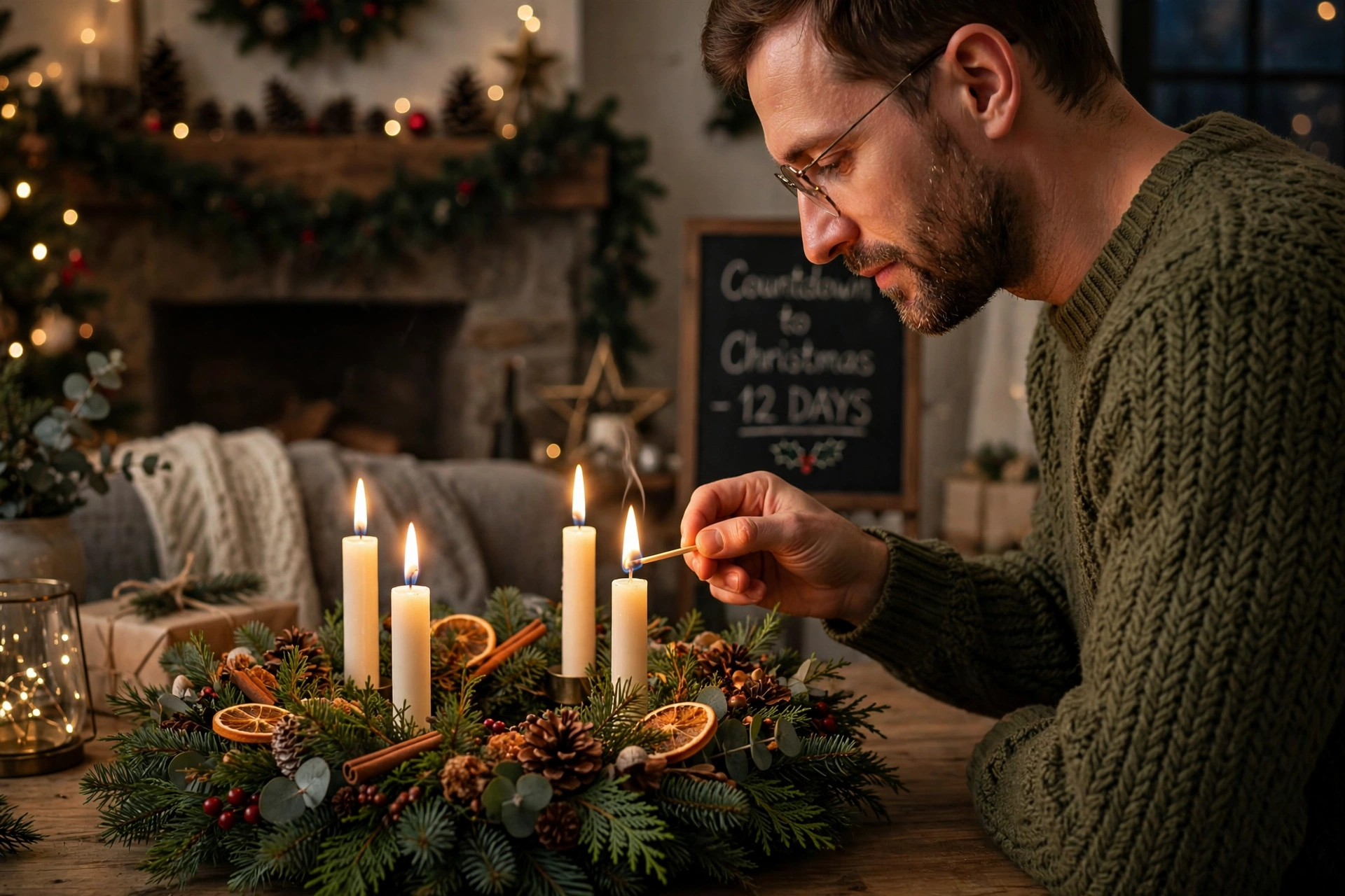 Man Advent Wreath