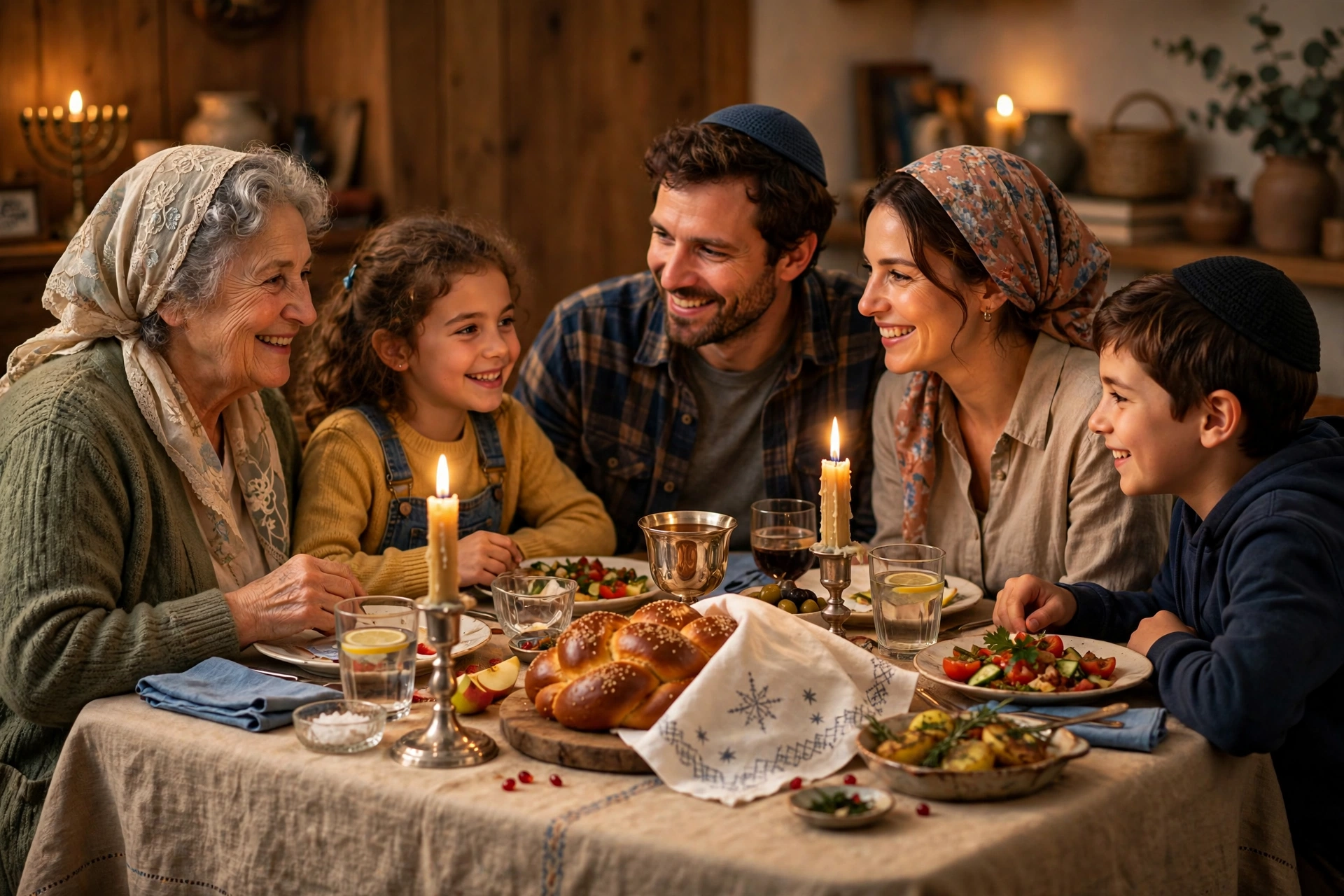 Man Shabbat Table