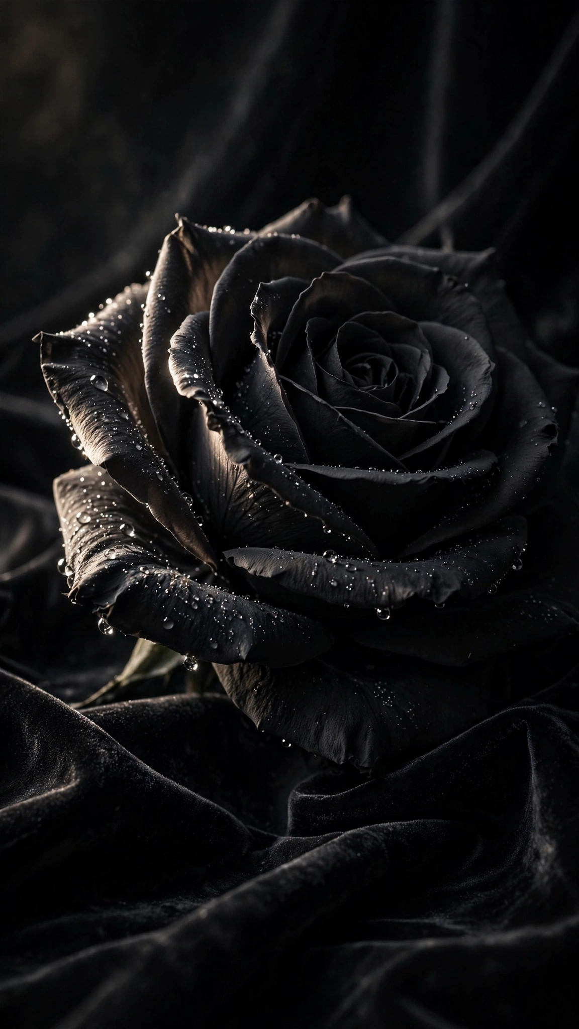 Matte Black Rose