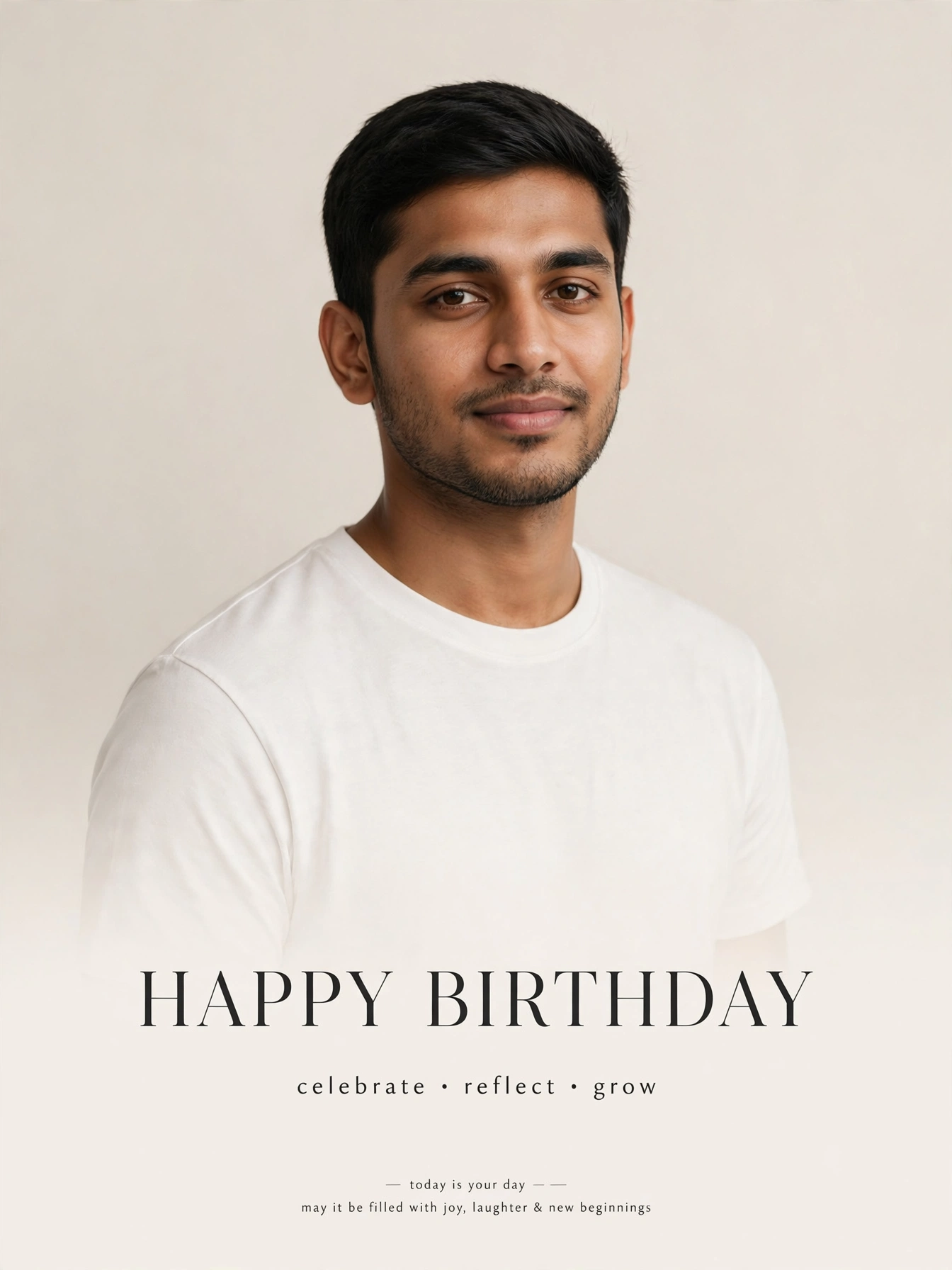 Minimalist Birthday Poster Photo Prompt