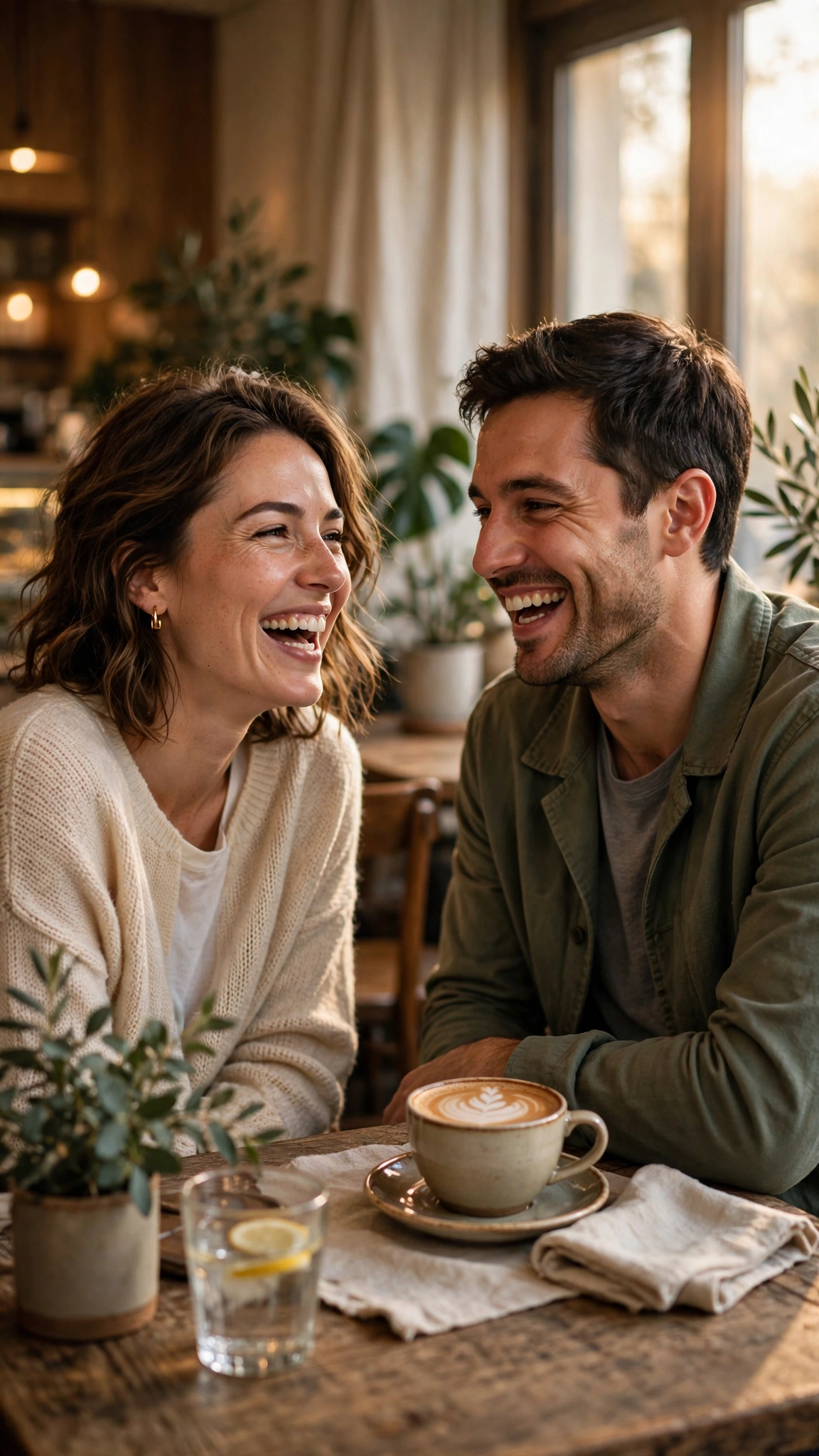 Morning Coffee Shop Couple
