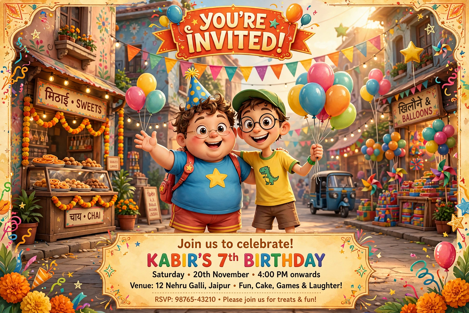 Motu Patlu Invitation