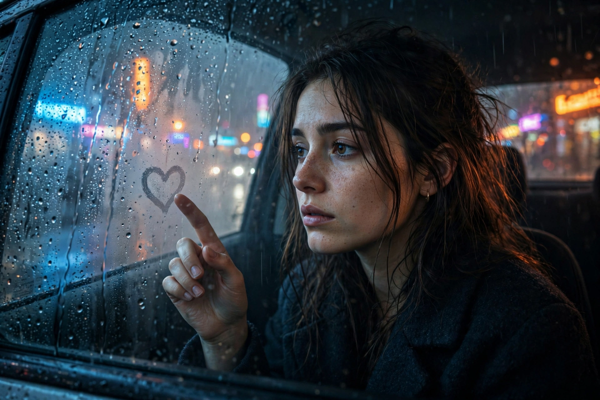 Cinematic Rainy Night Car Portrait