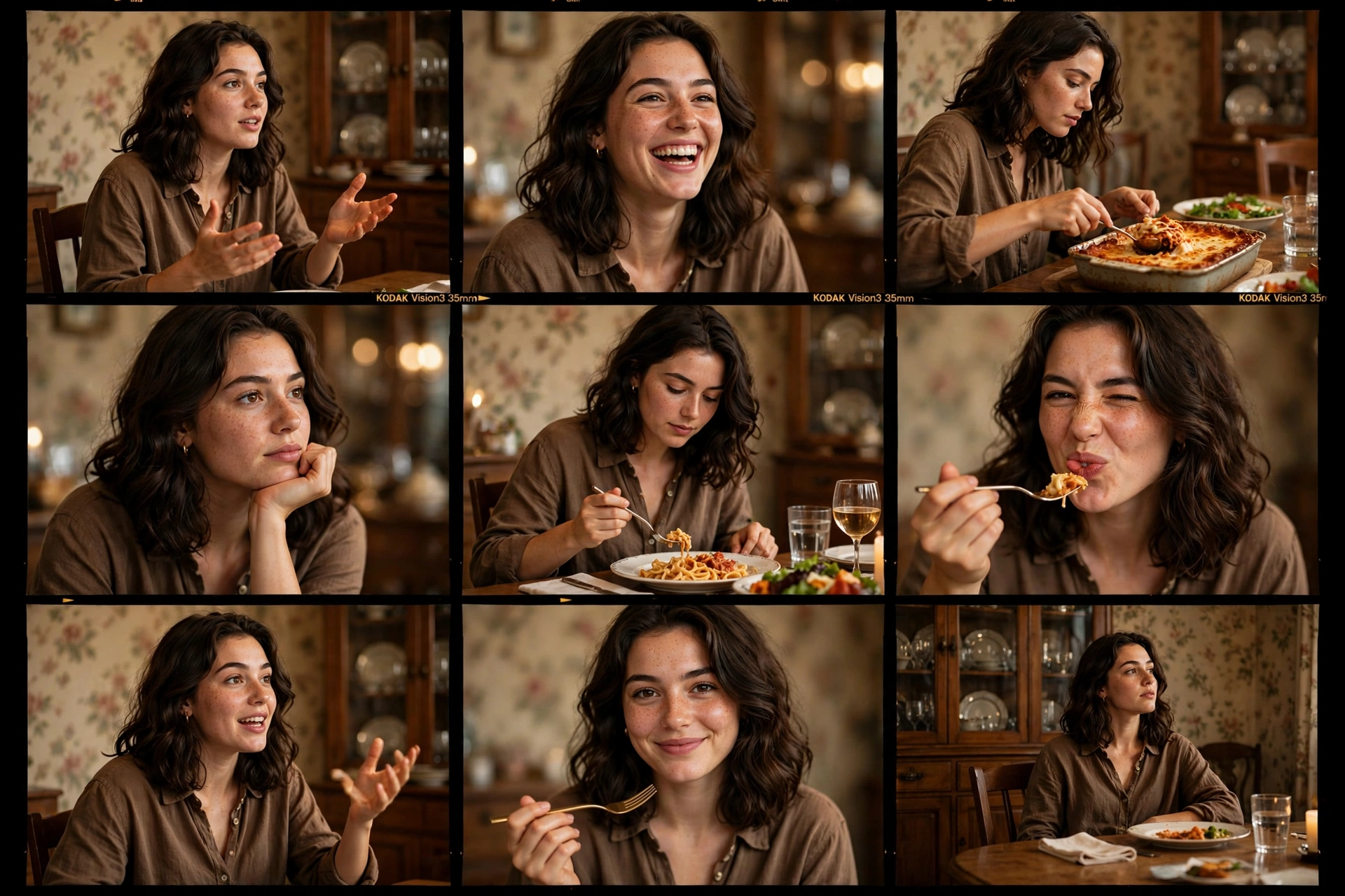 Family Dinner Cinematic Contact Sheet