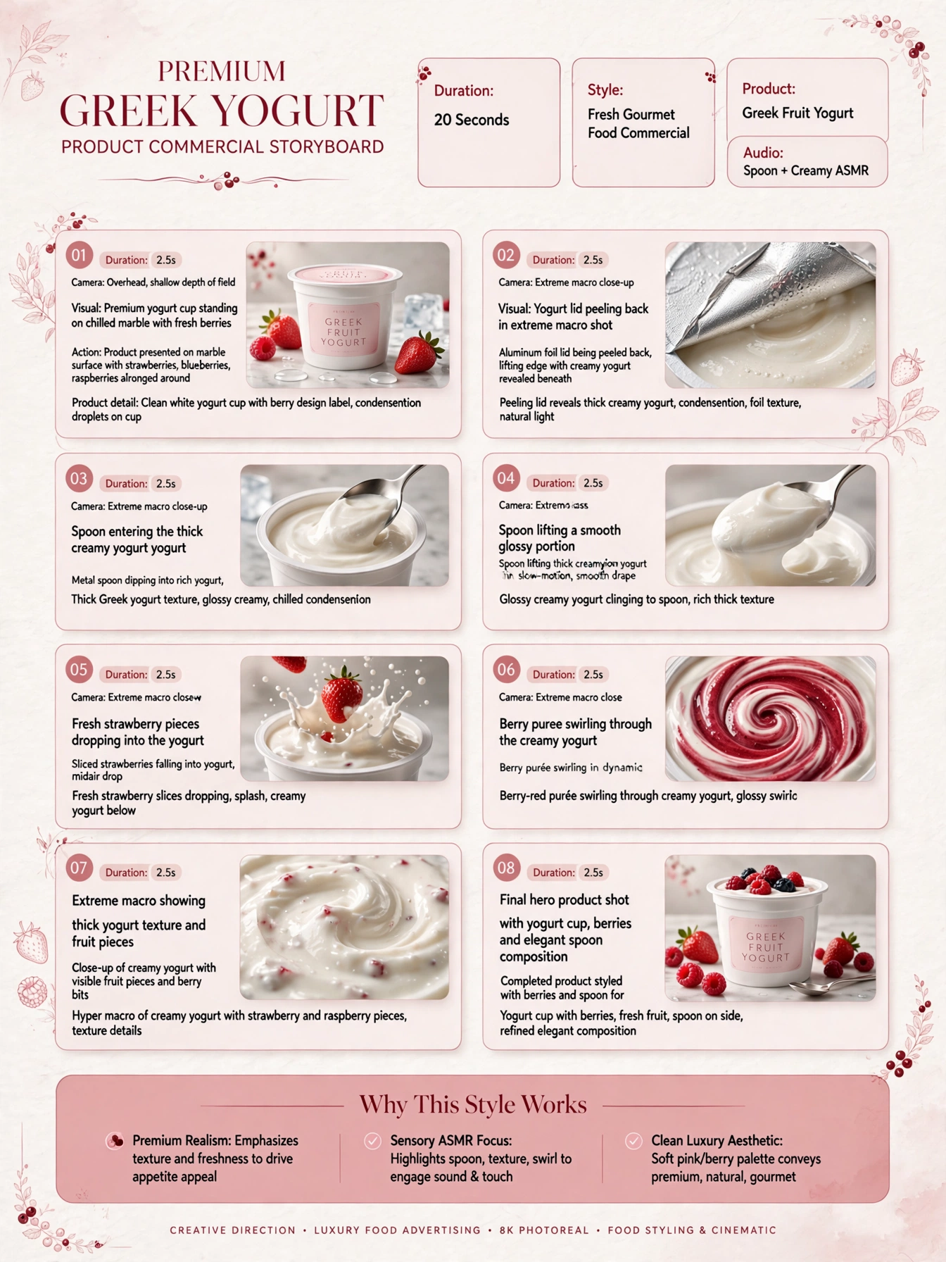 Greek Yogurt Commercial Storyboard