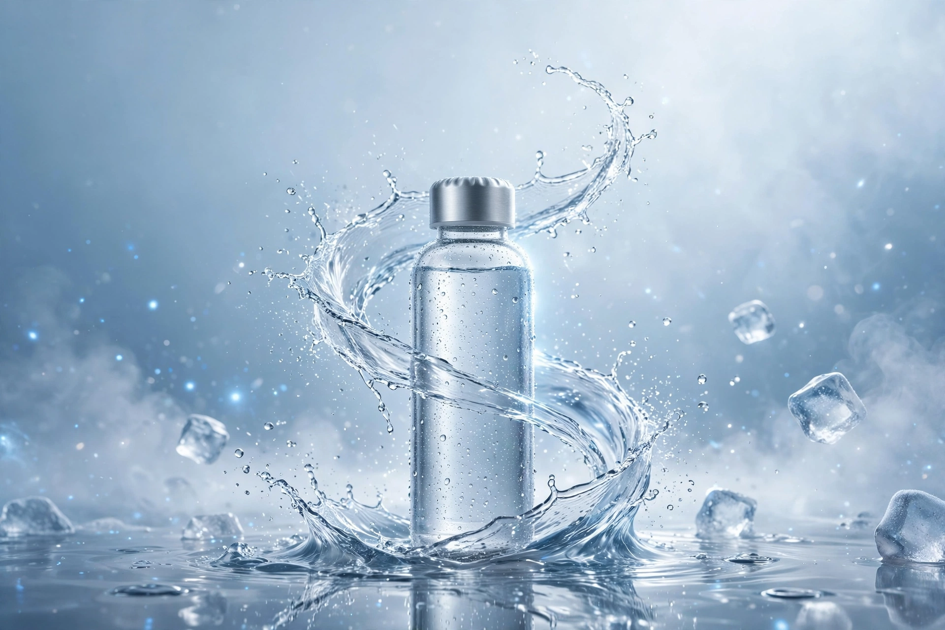 Luxury Water Bottle Product Photography