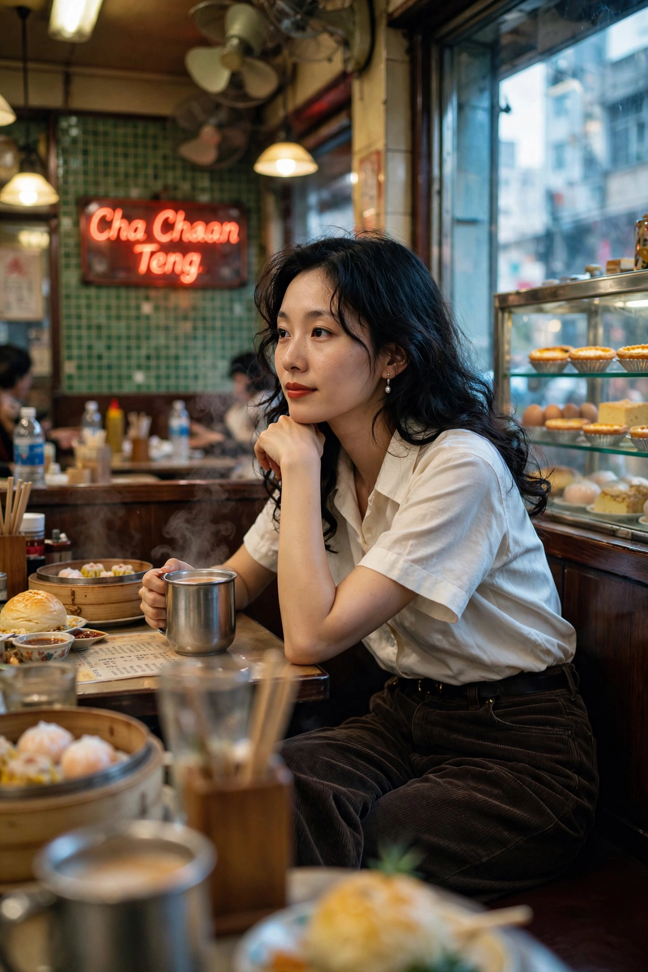 Retro Hong Kong Cha Chaan Teng Portrait Prompt