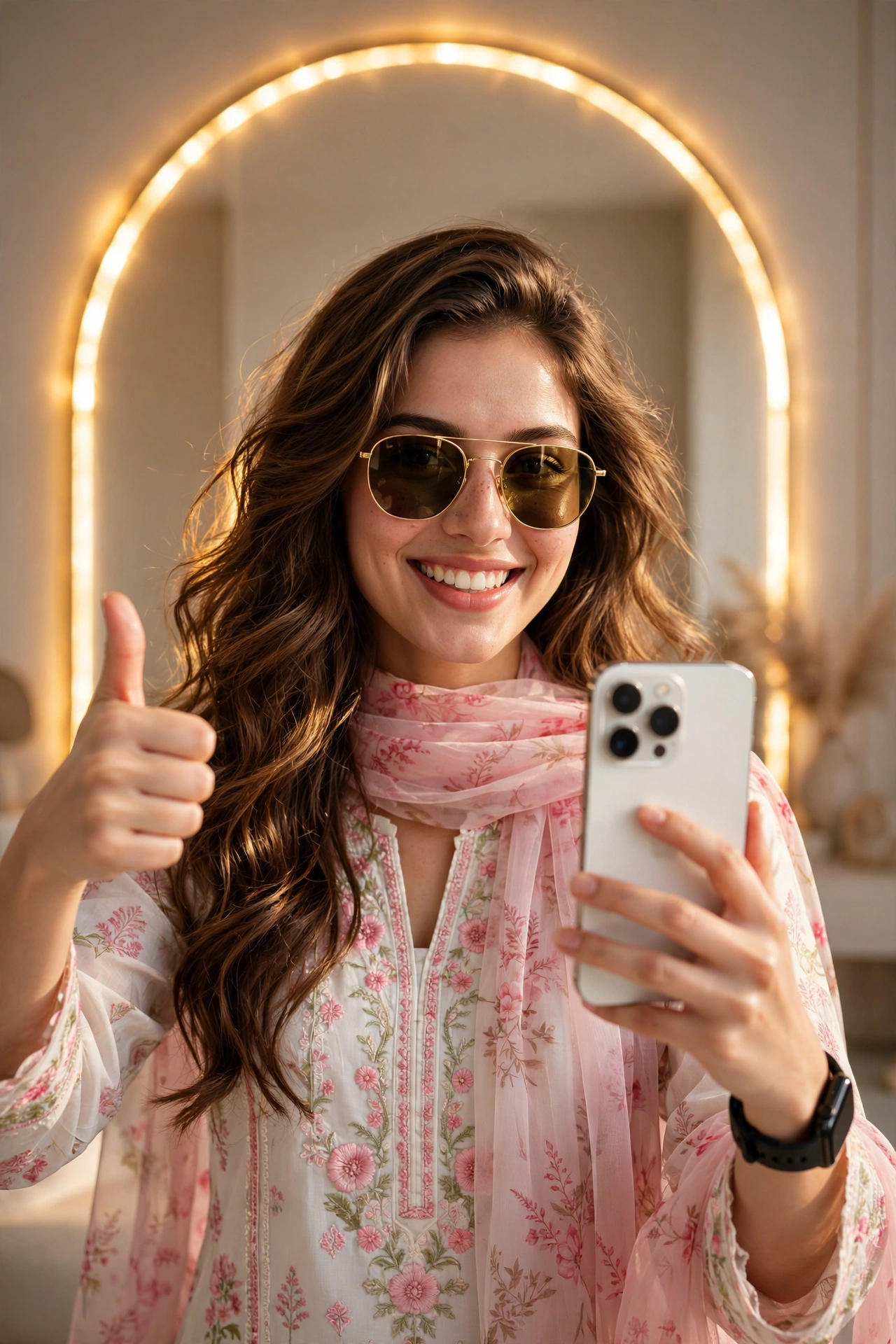 South Asian Woman Selfie Prompt