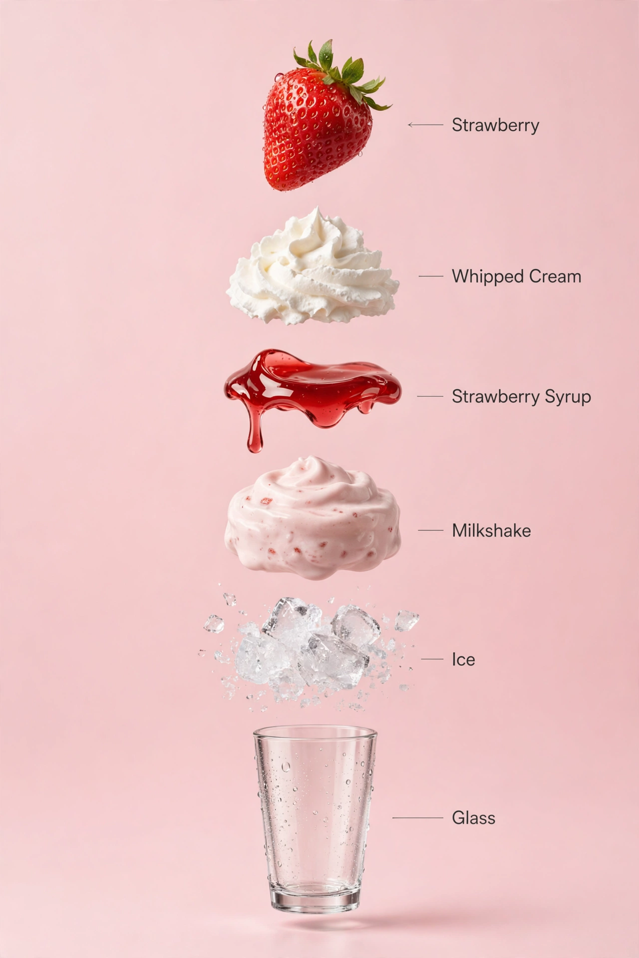 Strawberry Milkshake Product and Infographic