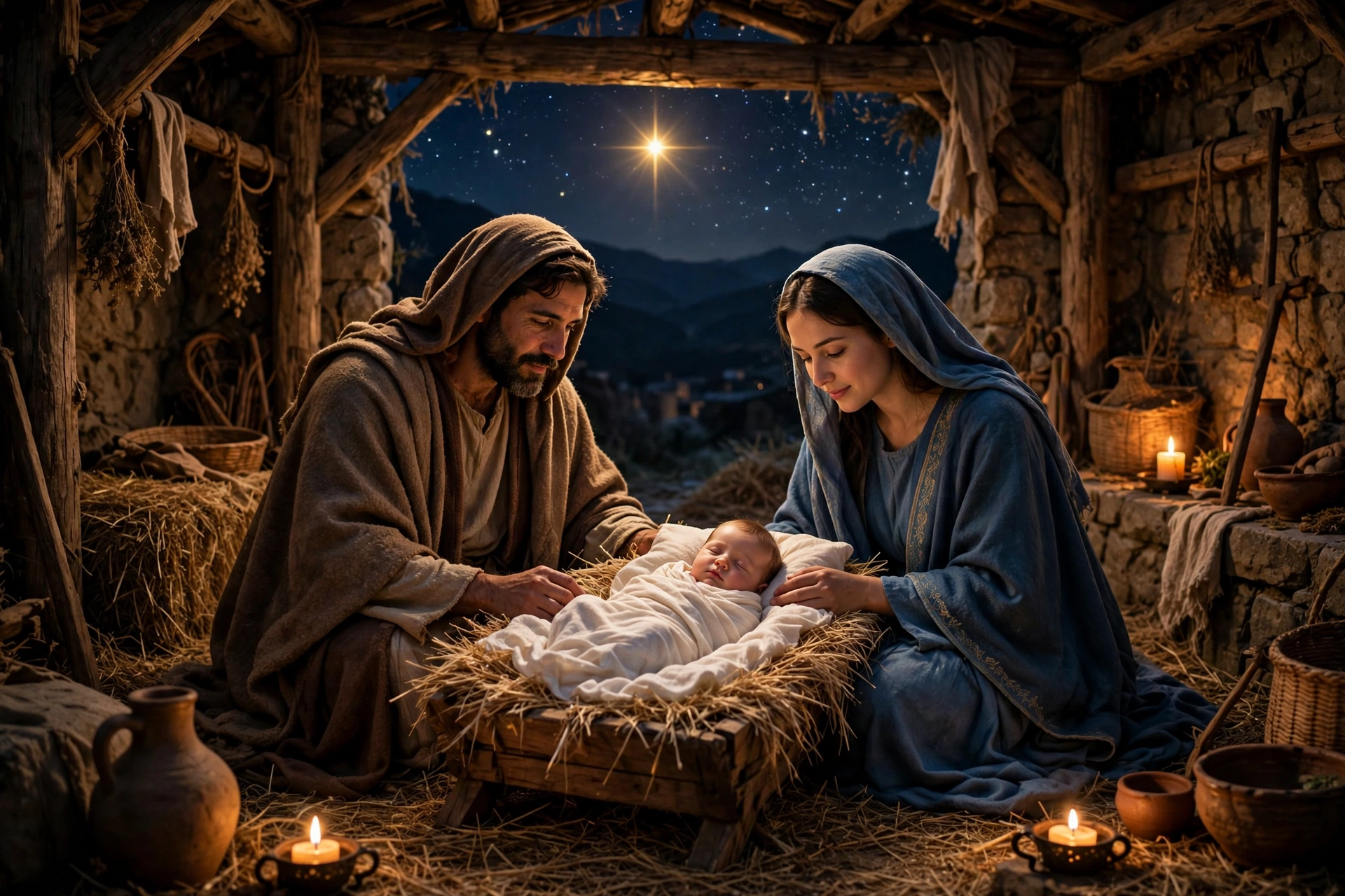 Nativity Man Scene