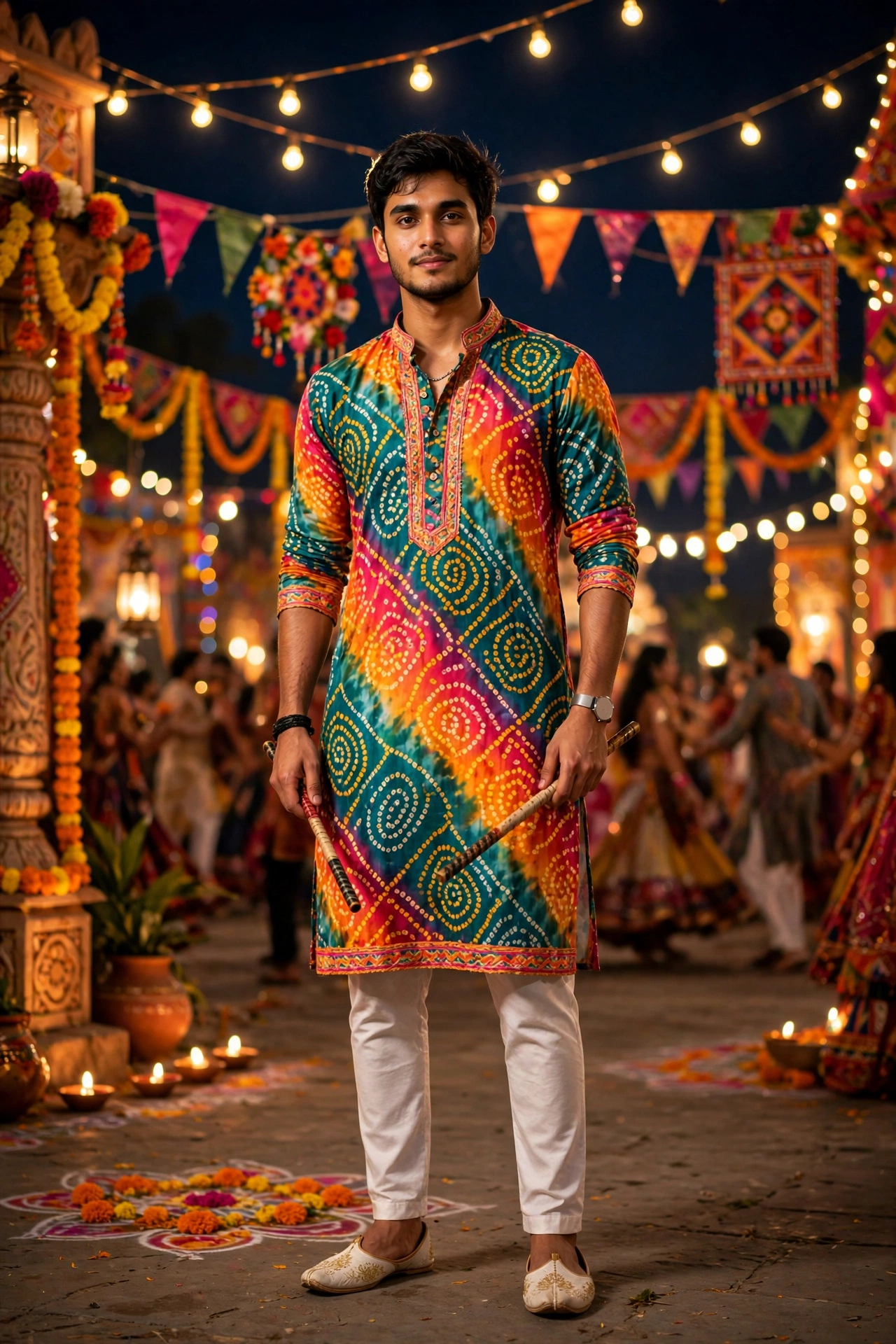 Navratri Dandiya Dress Boy Portrait Prompt
