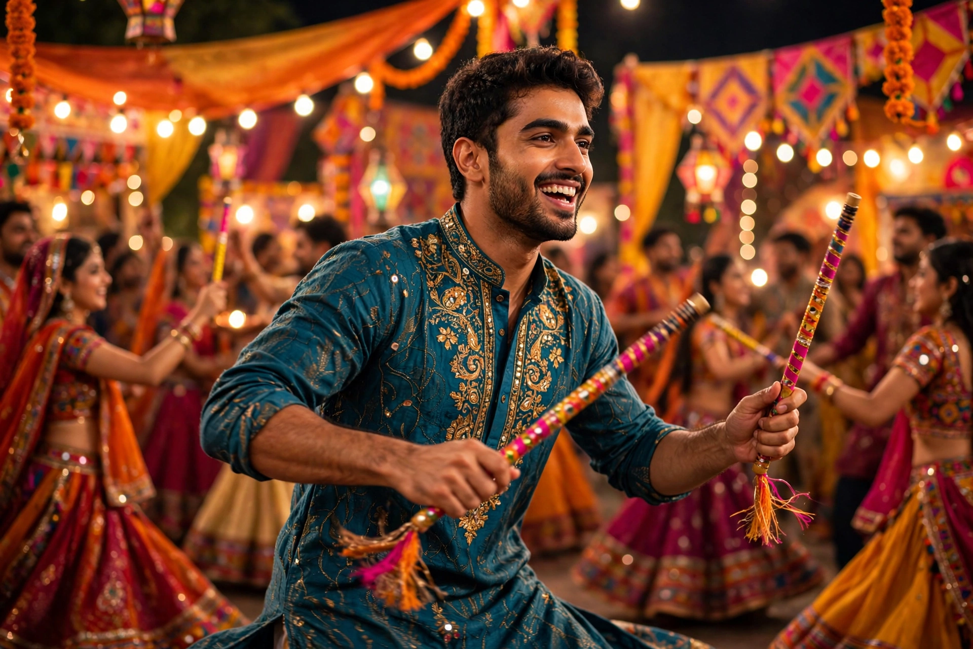 Navratri Dandiya Portrait