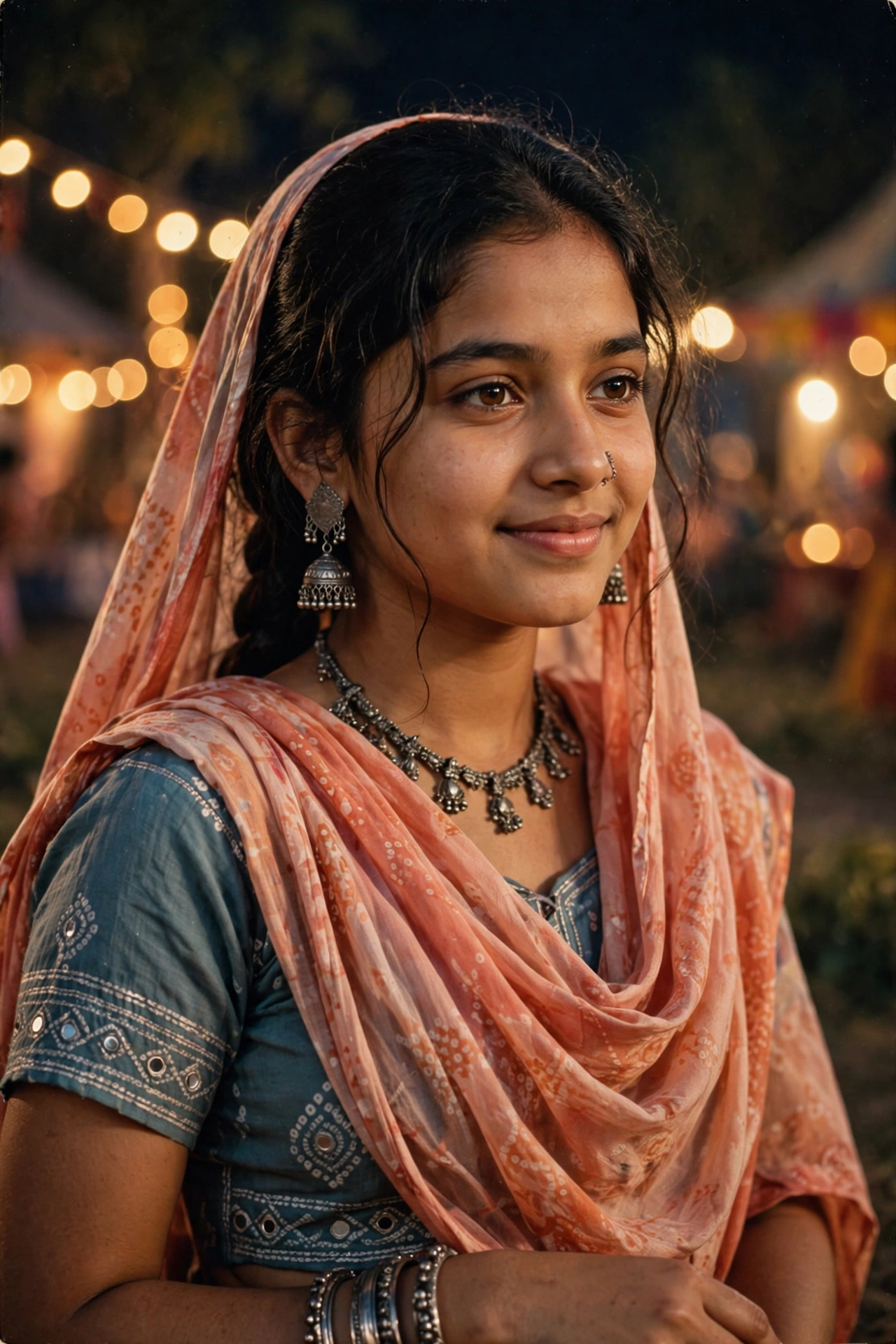 Navratri Garba Dress Aesthetic Prompt