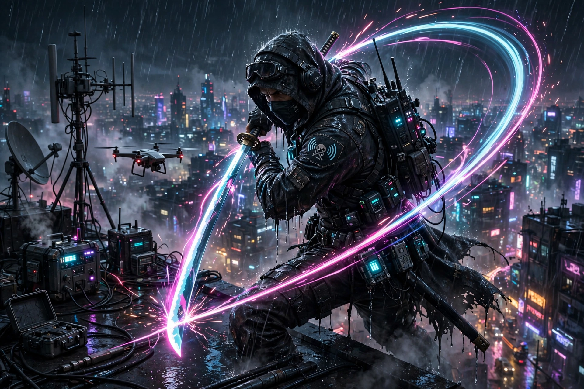Neon Katana Slash
