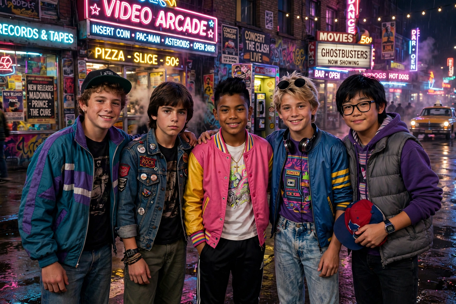 Neon Night Party Street Style