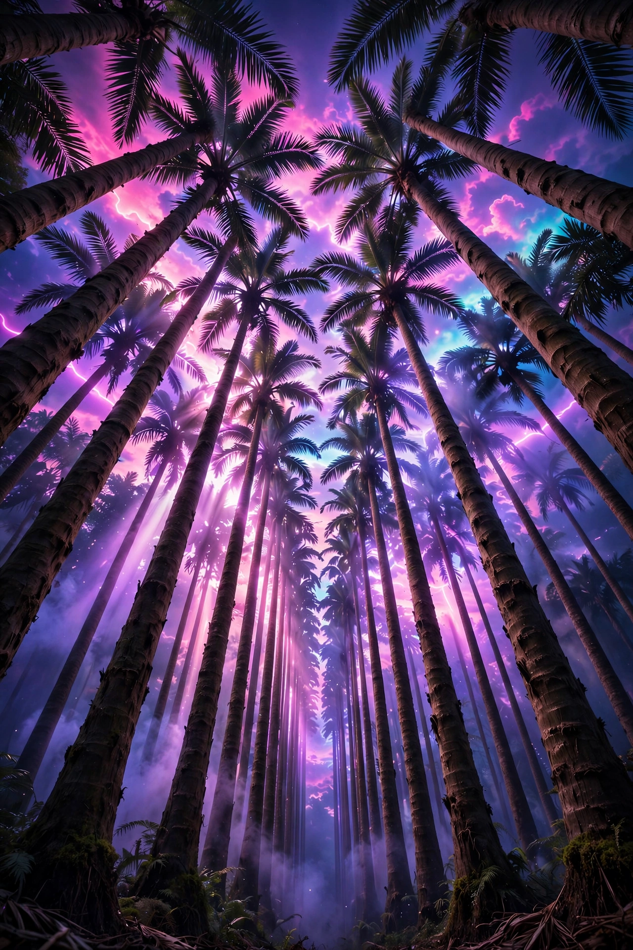 Neon Palm Cathedral