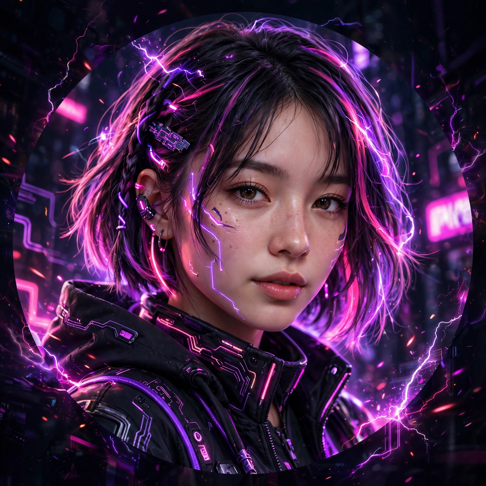Neon Purple Instagram DP