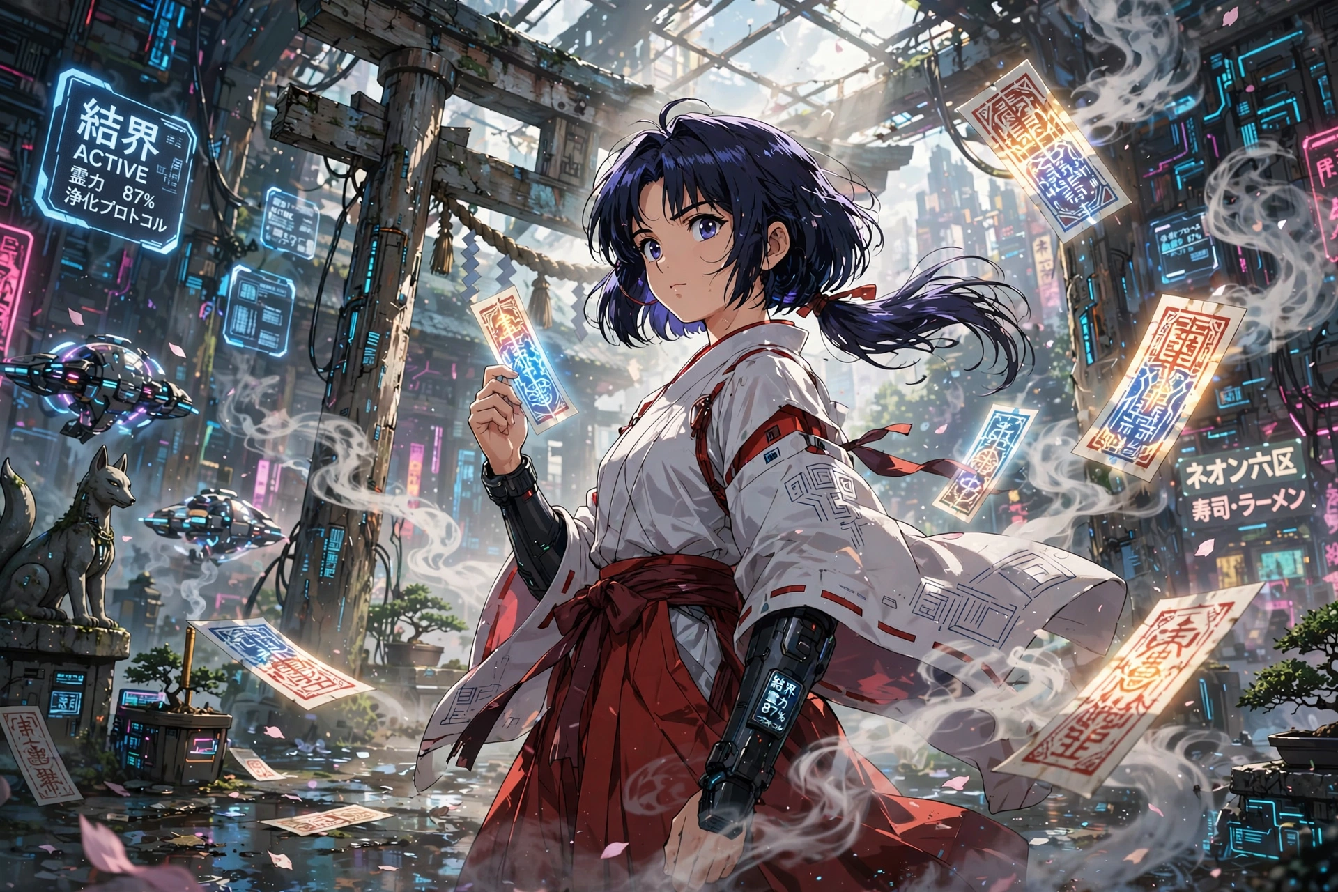 Neon Shrine Maiden