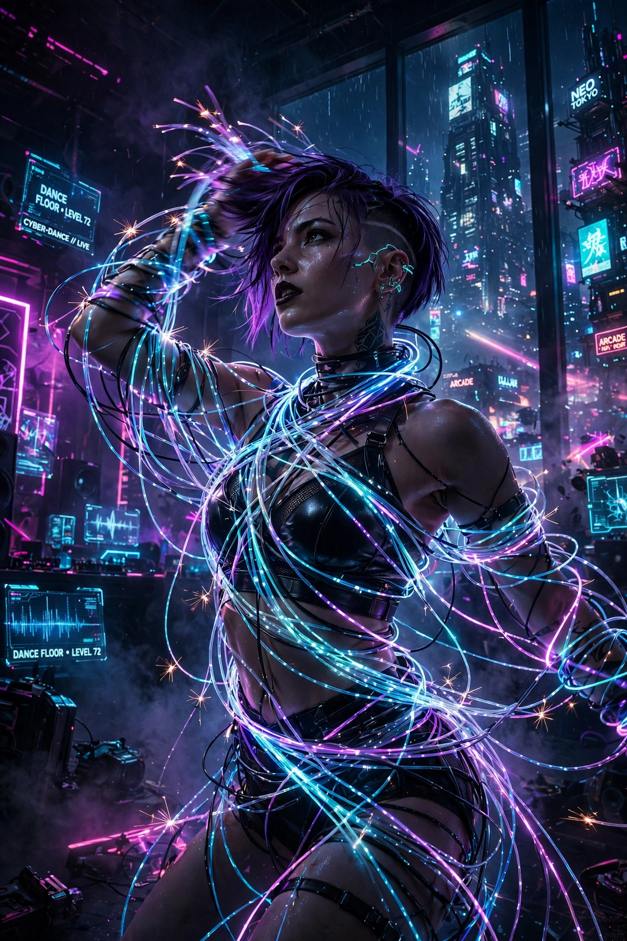 Neon Skyline Dive
