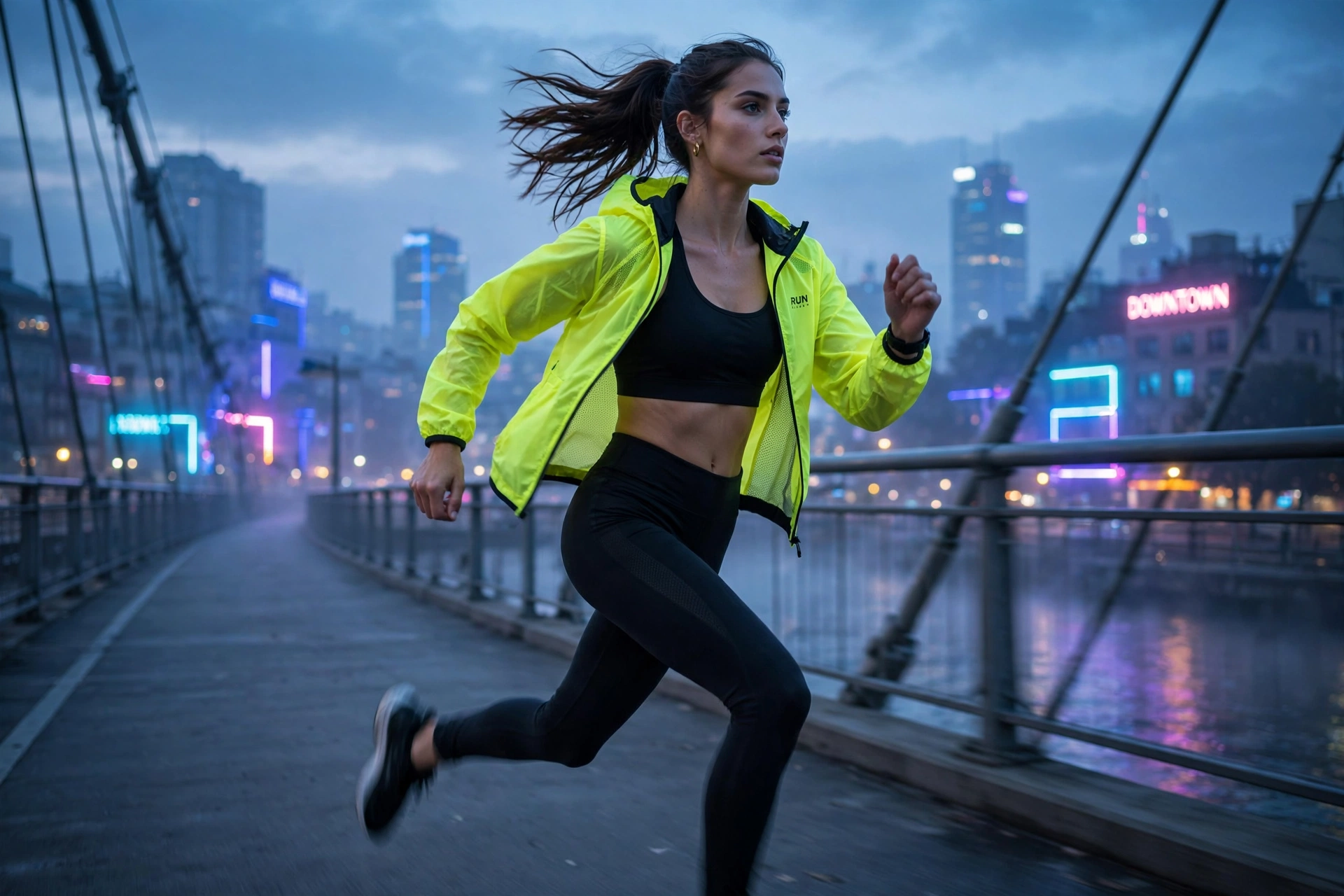 Neon Windbreaker Run