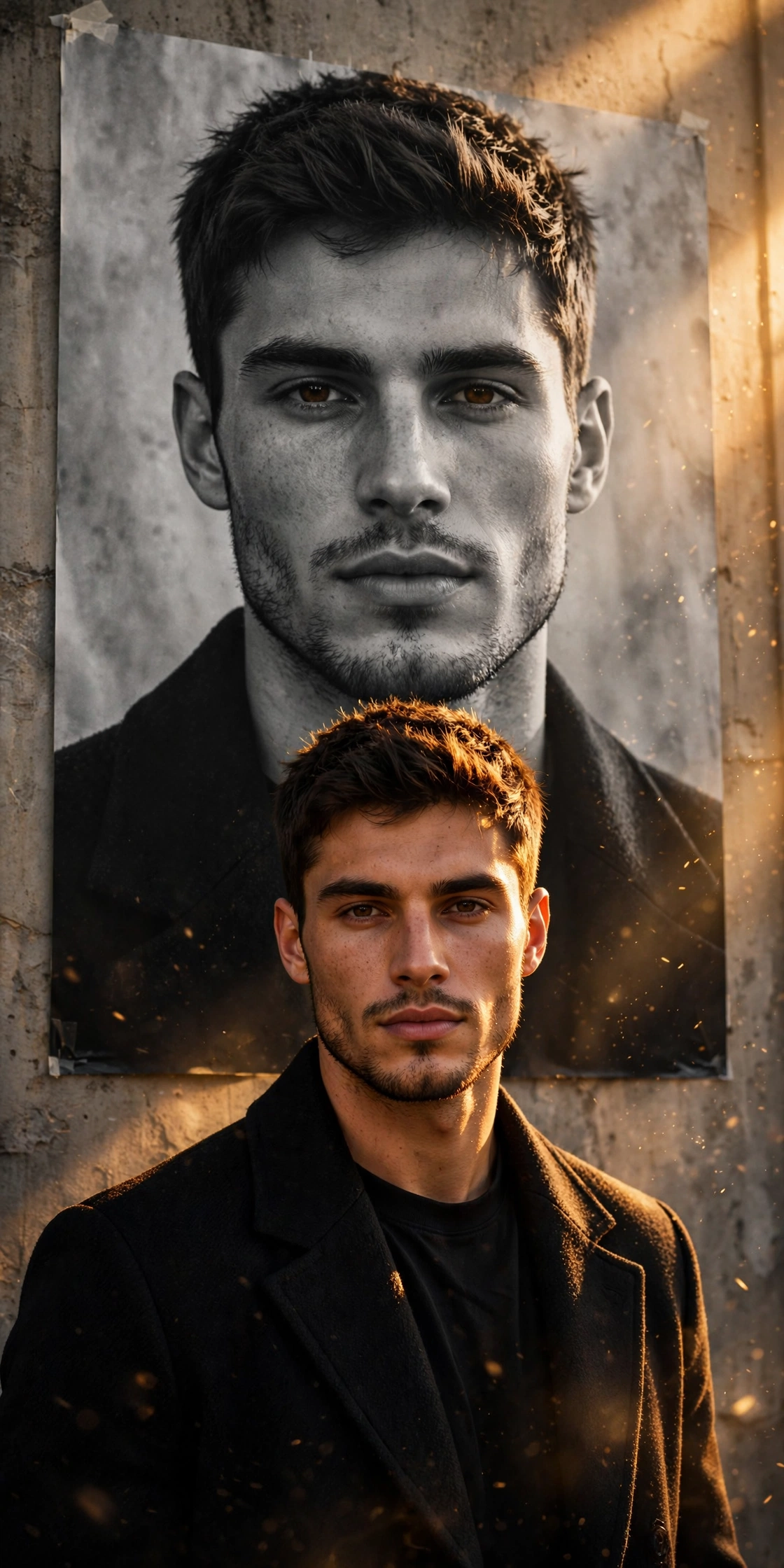 Orange Two-Shades Dual Portrait - Man
